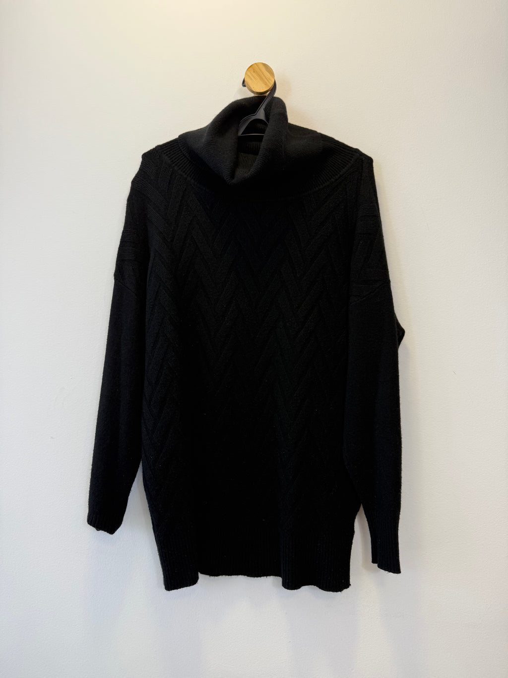 Suéter Tricot Gola Alta Preto