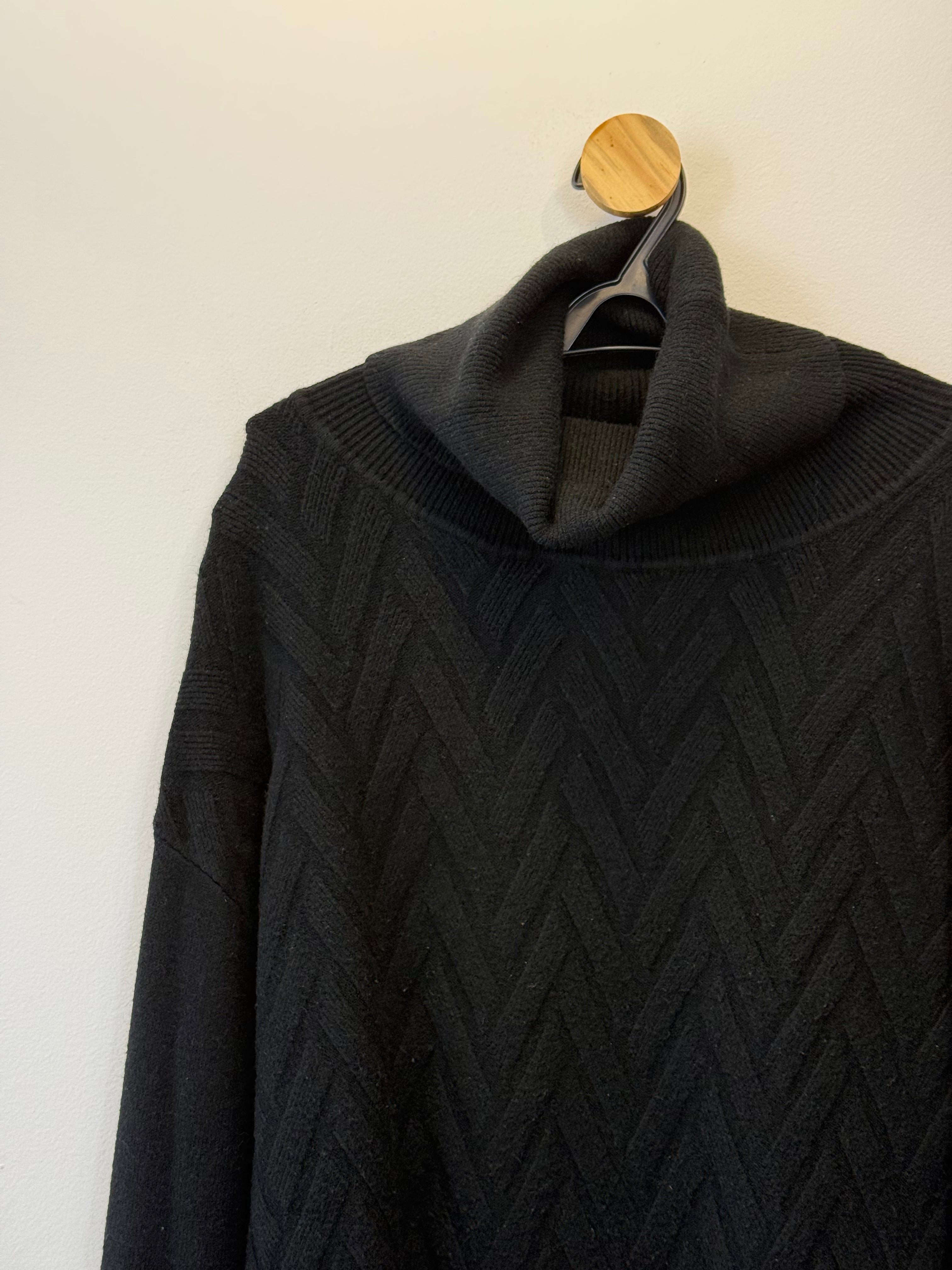 Suéter Tricot Gola Alta Preto