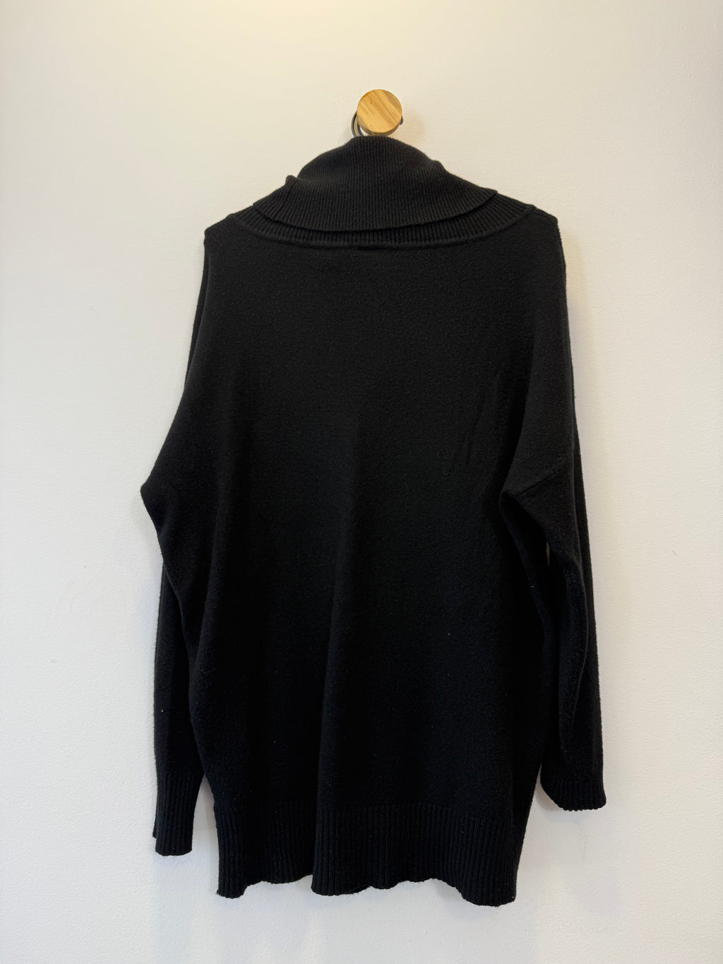 Suéter Tricot Gola Alta Preto
