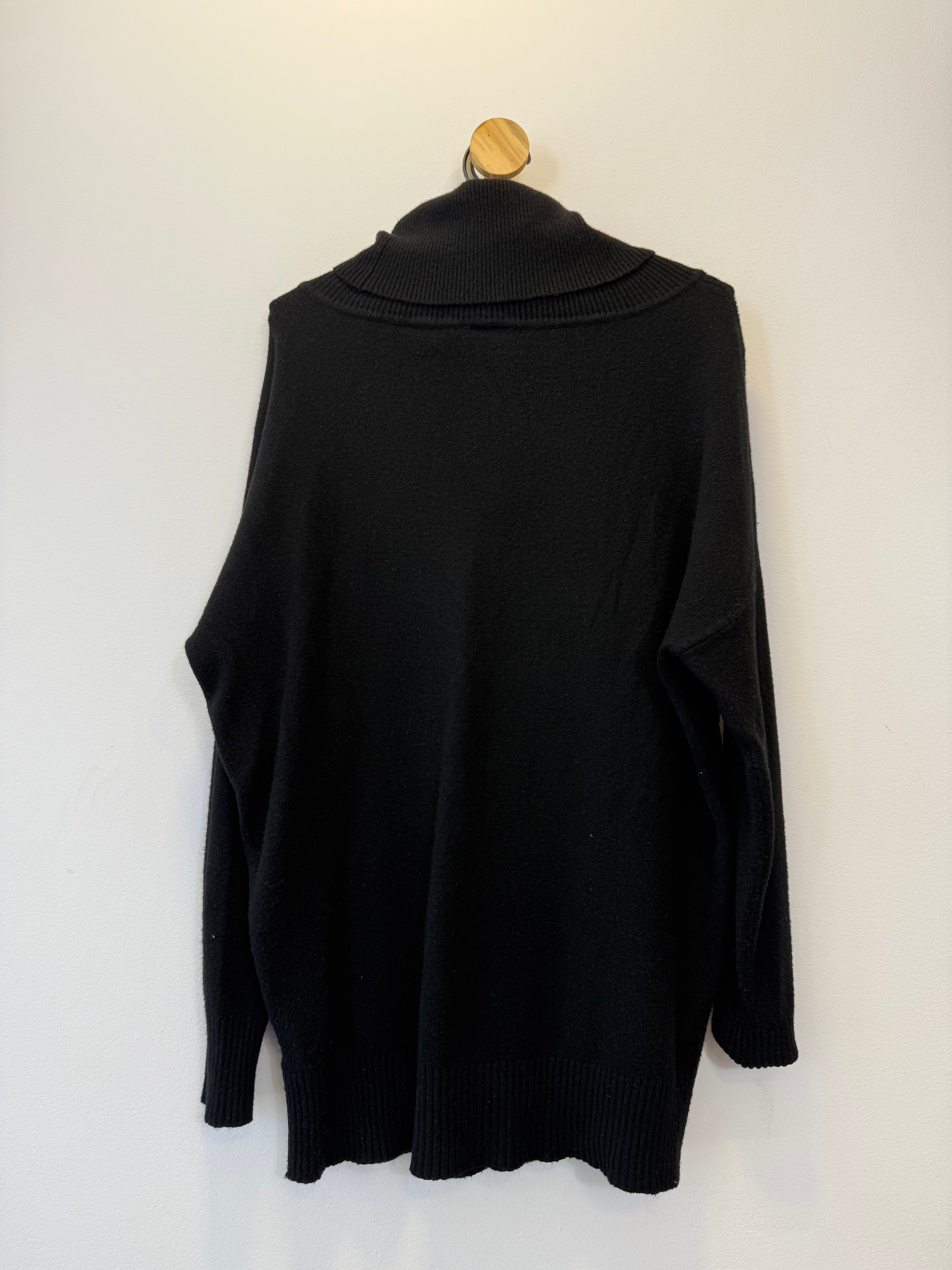 Suéter Tricot Gola Alta Preto