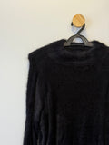 Suéter Cropped Tricot Preto