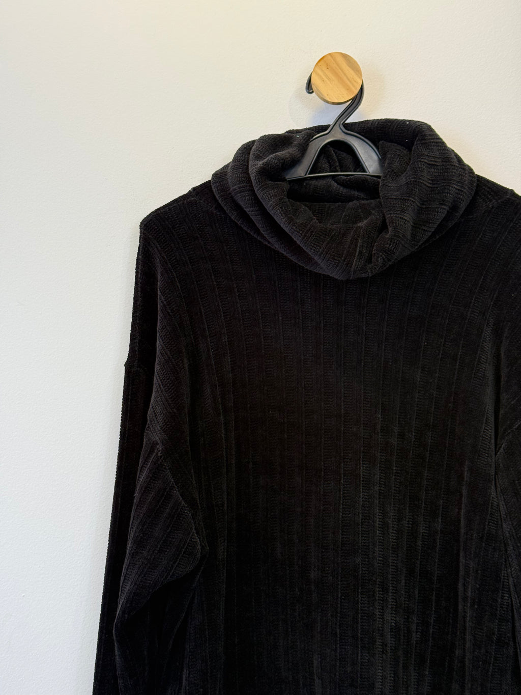 Pulôver Tricot Preto Gola Boba