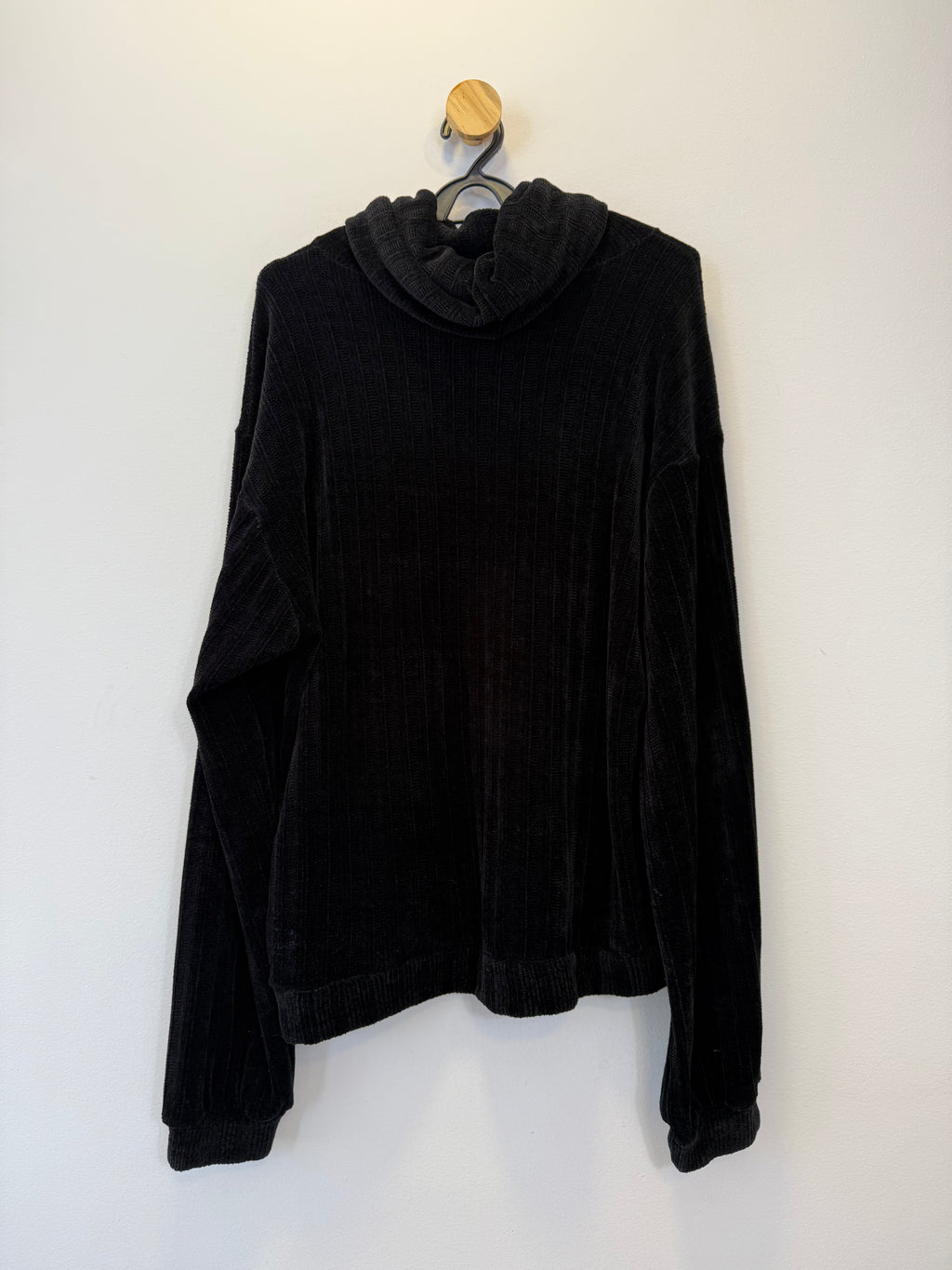 Pulôver Tricot Preto Gola Boba