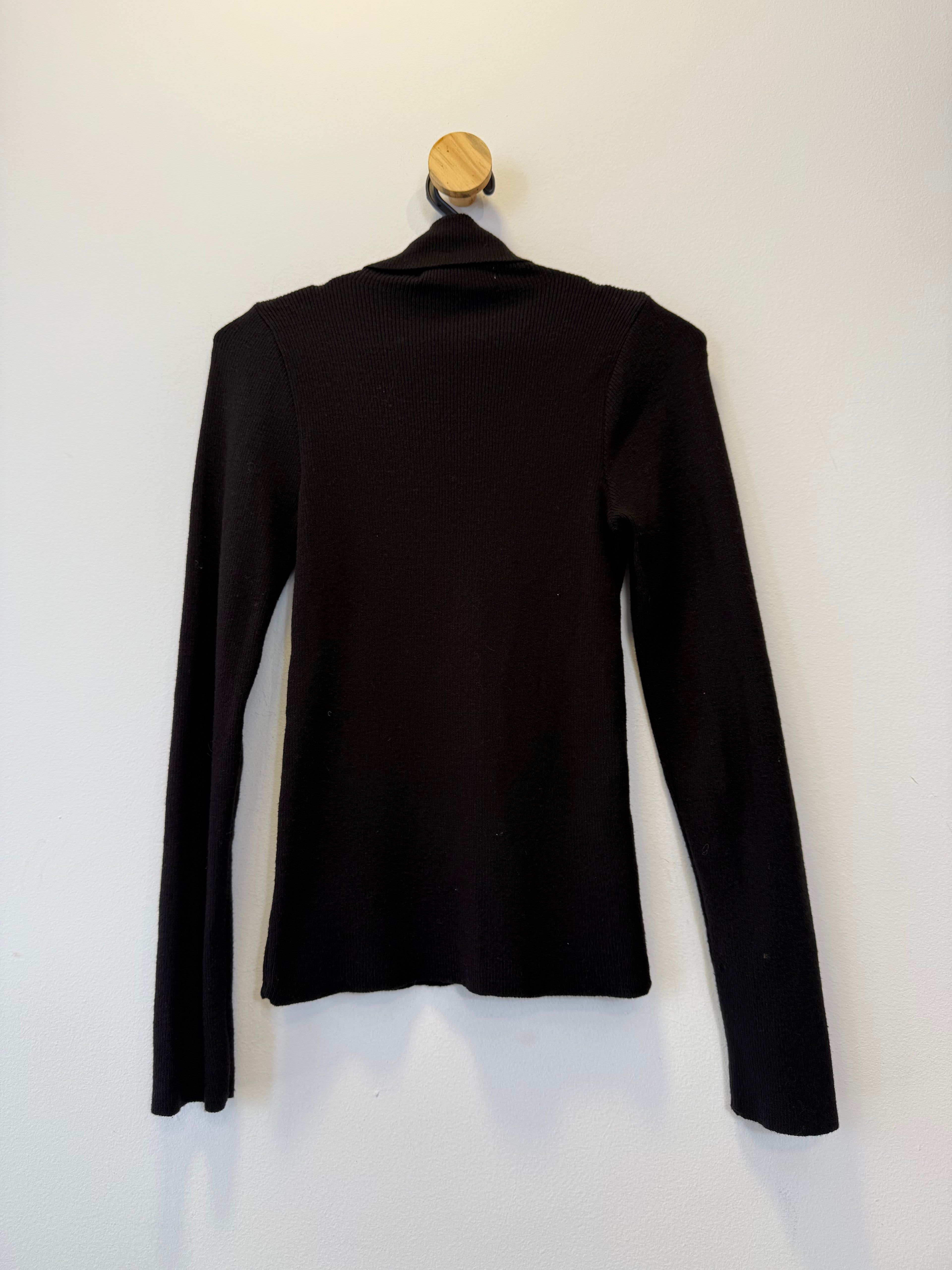 Blusa Trico Preta Gola Alta