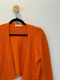 Cardigan Cropped Tricot Laranja