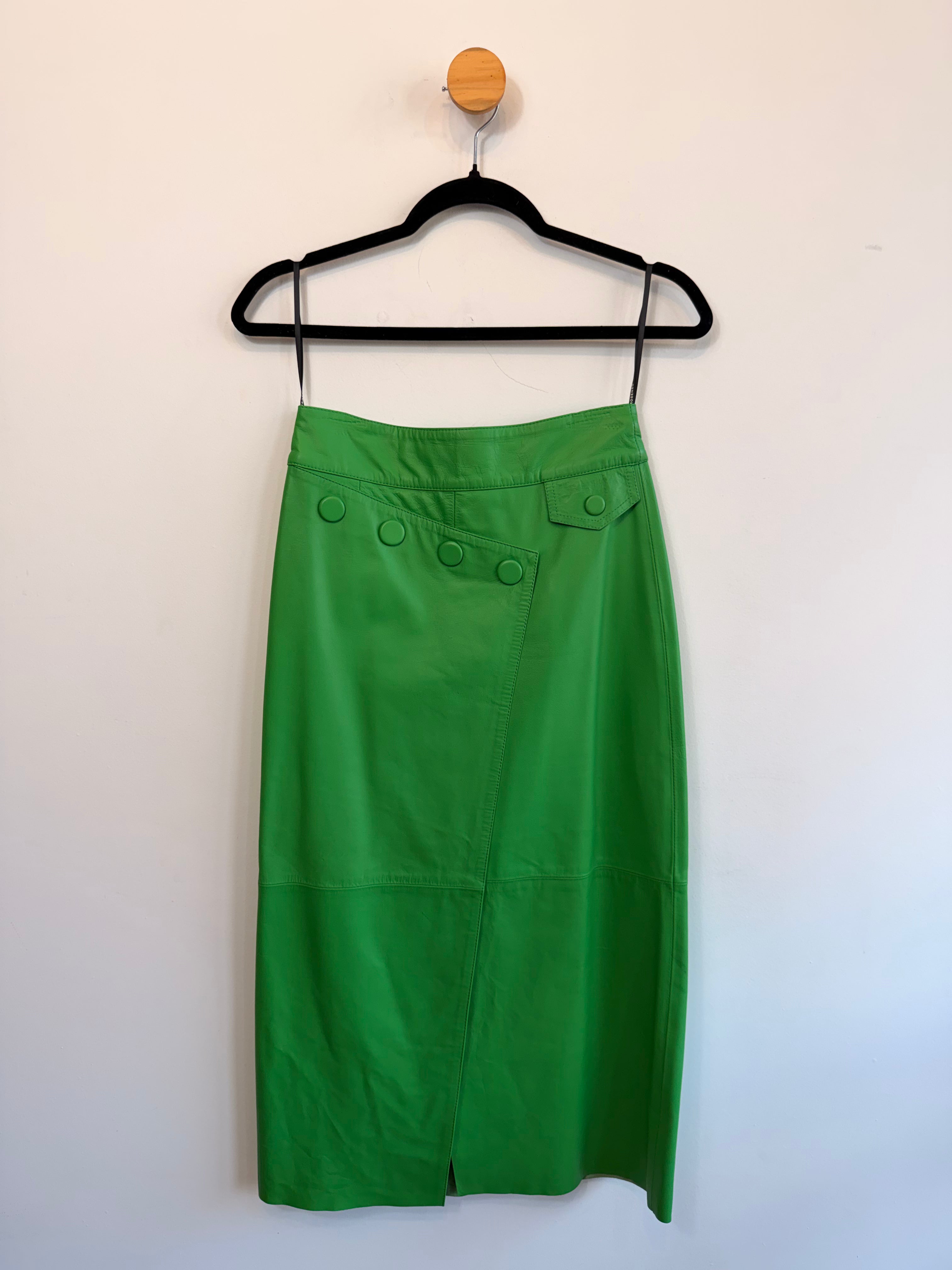 Saia de Couro Verde Verosenso