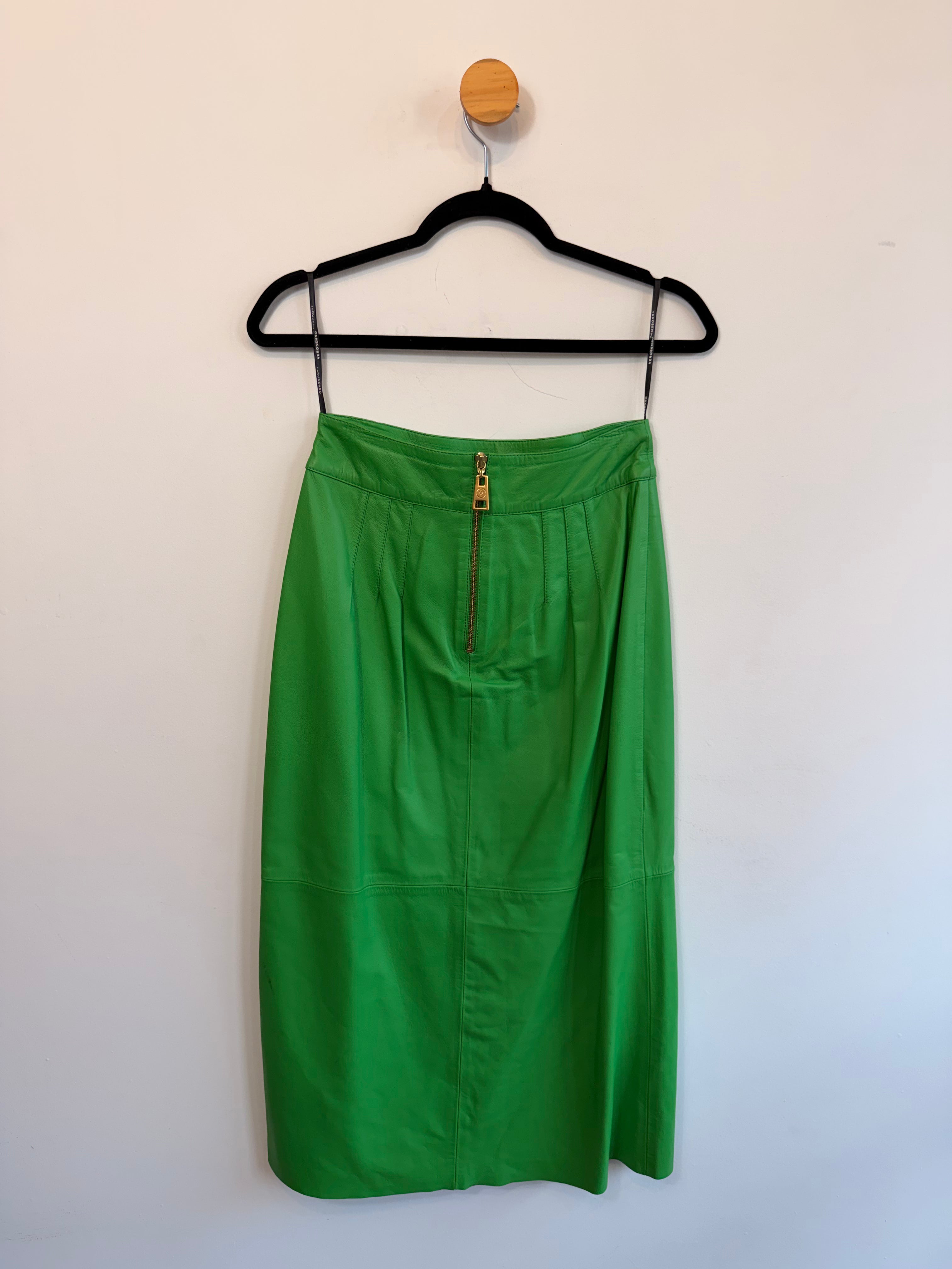 Saia de Couro Verde Verosenso