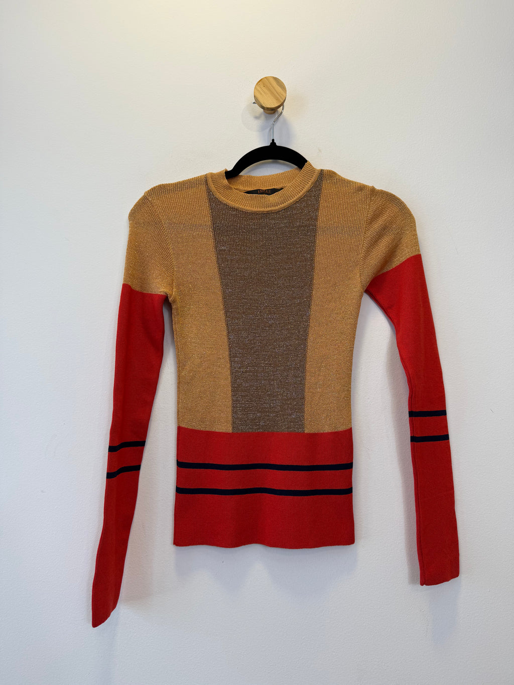 Suéter em Tricot Ocre