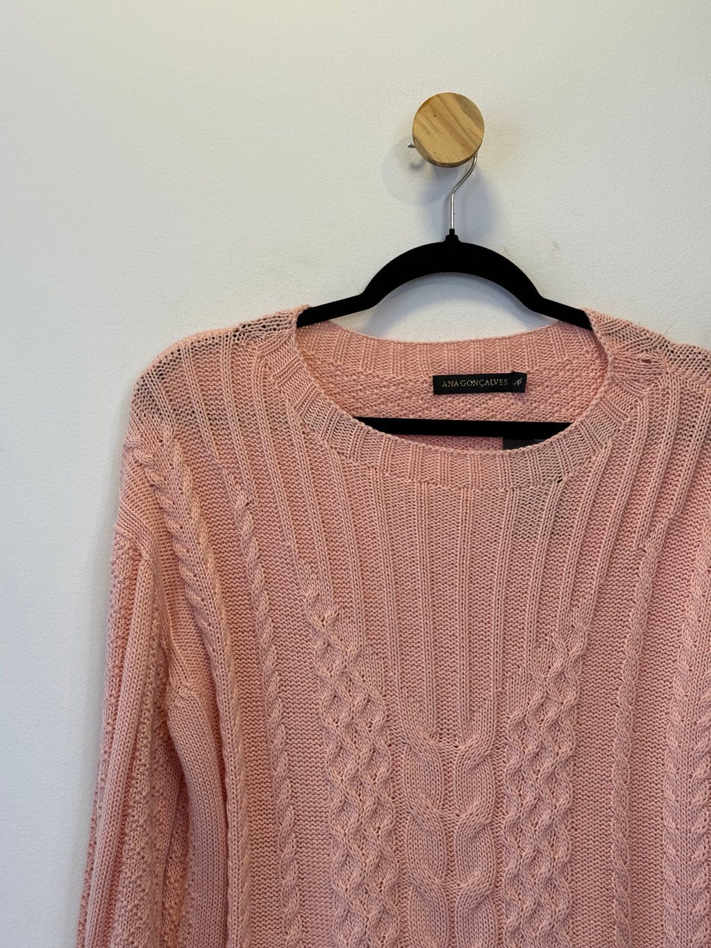 Suéter Tricot Transado Rosa