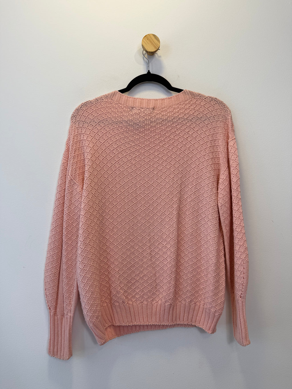 Suéter Tricot Transado Rosa