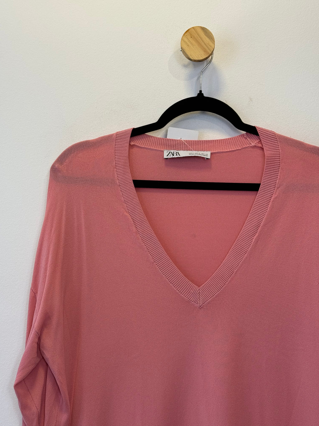 Suéter Tricot Gola V Rosa