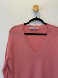 Suéter Tricot Gola V Rosa