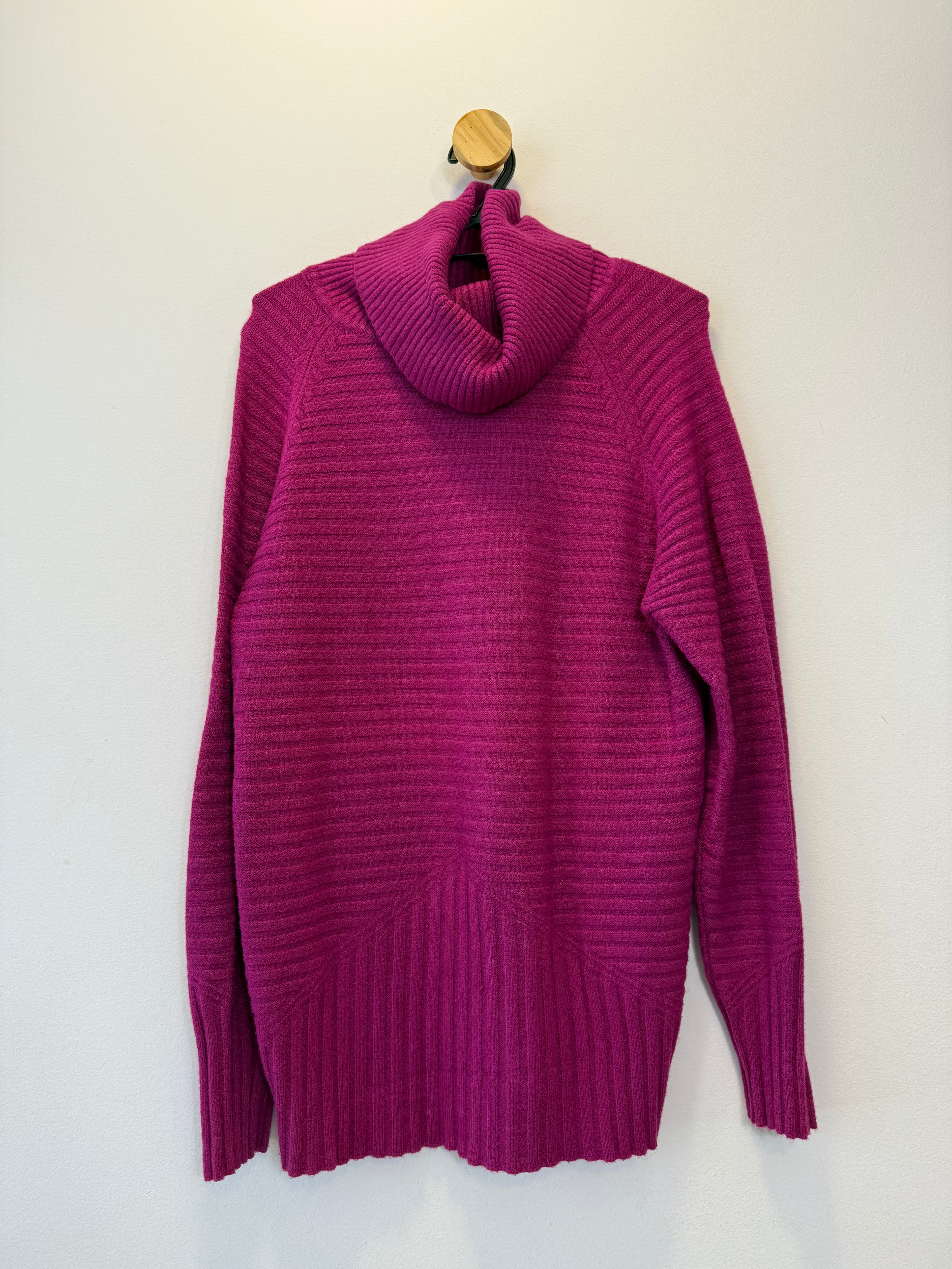 Suéter Tricot Rosa Fucsia