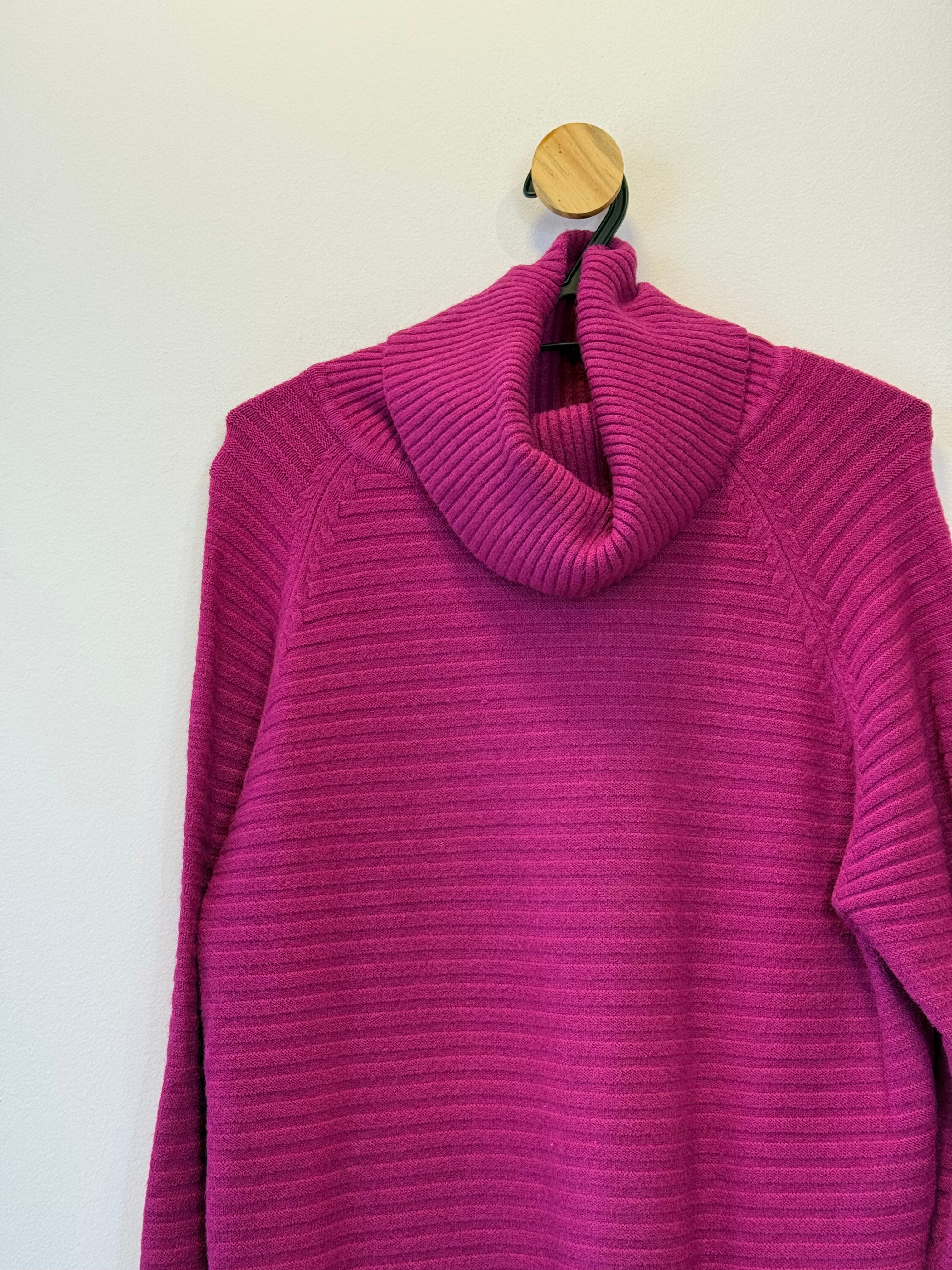 Suéter Tricot Rosa Fucsia