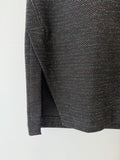 Saia Midi Preta Lurex Colorido