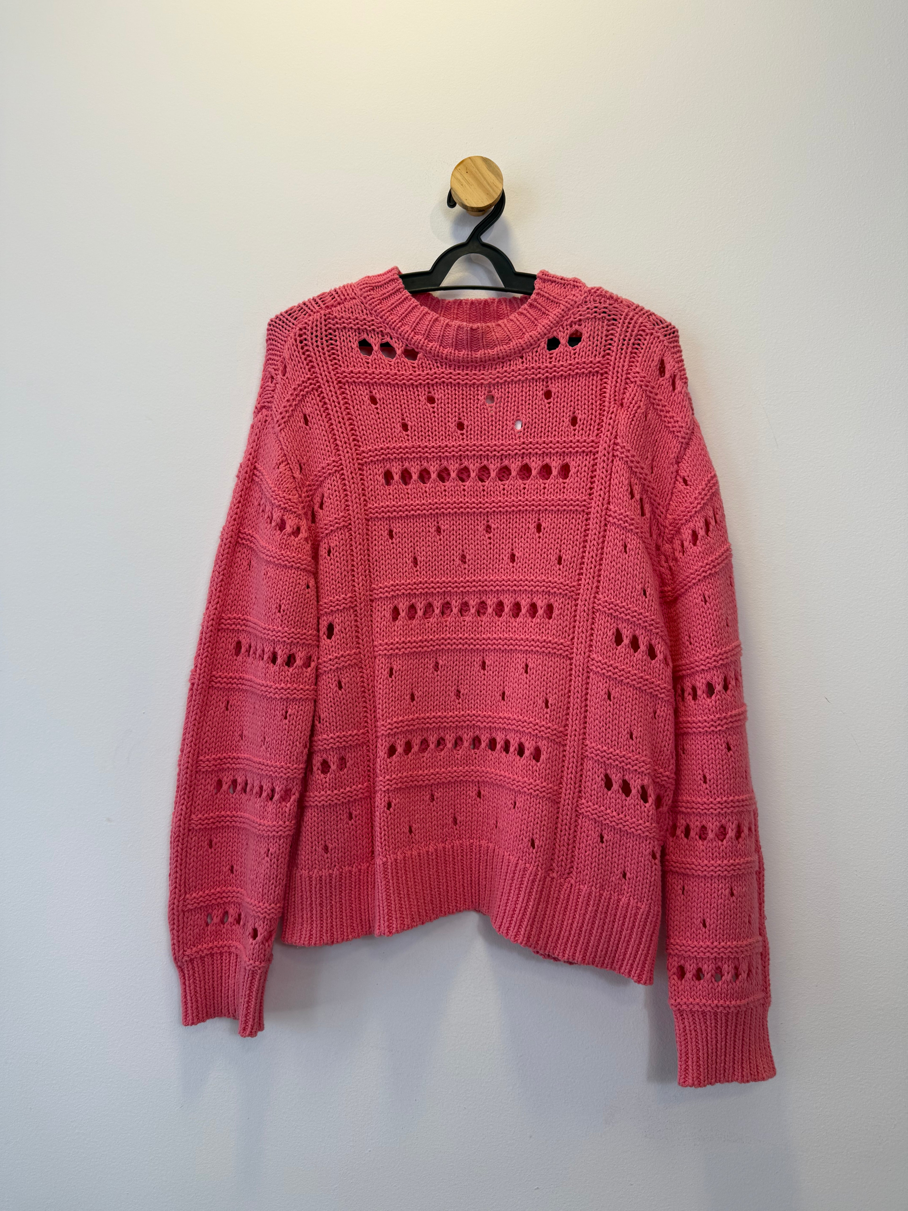 Suéter Tricot Rosa Flamingo