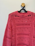 Suéter Tricot Rosa Flamingo
