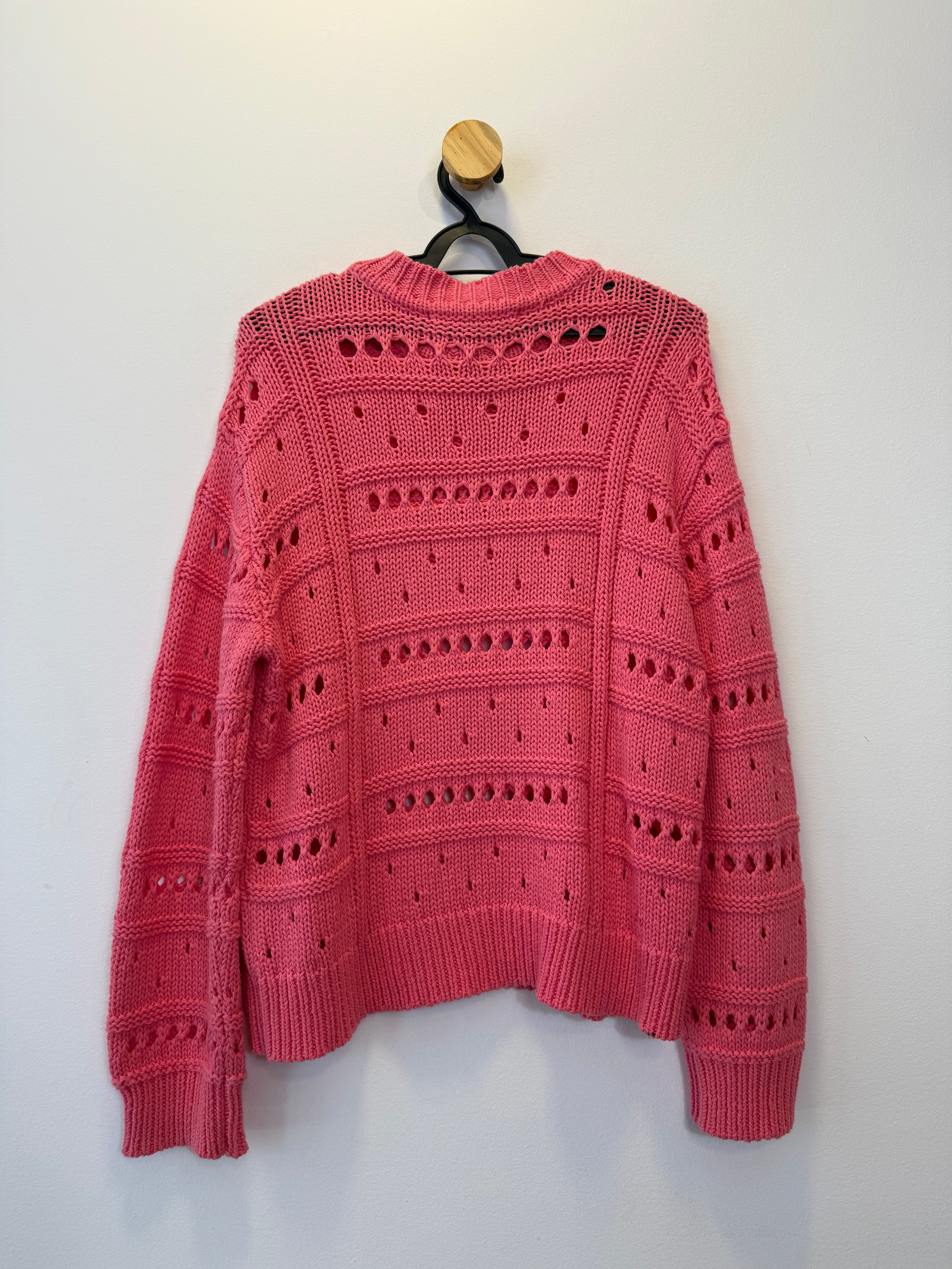 Suéter Tricot Rosa Flamingo
