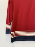 Blusa Tricot Vermelha Listras