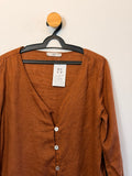 Camisa Marrom 100% Linho