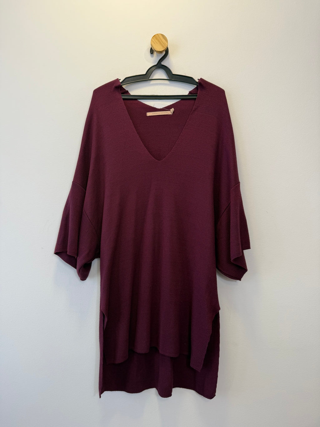 Vestido Tricot Bordo