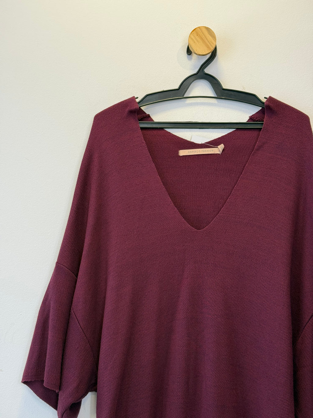 Vestido Tricot Bordo