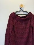 Blusa Tricot Ombro a Ombro Bordo