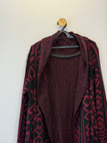 Casaco Tricot Vermelho e Preto