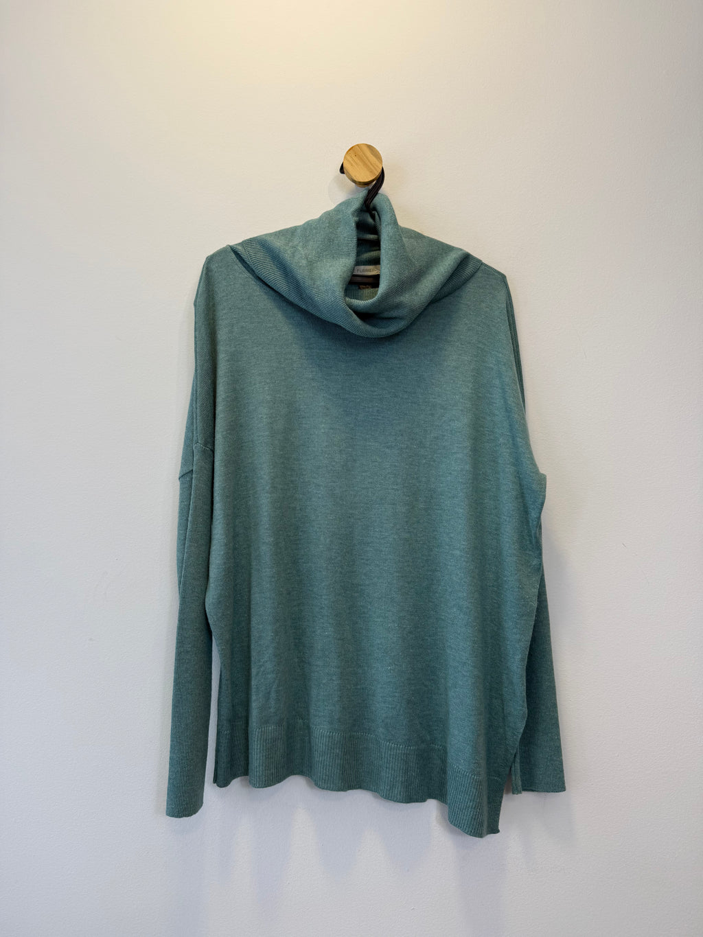 Suéter Tricot Verde Água