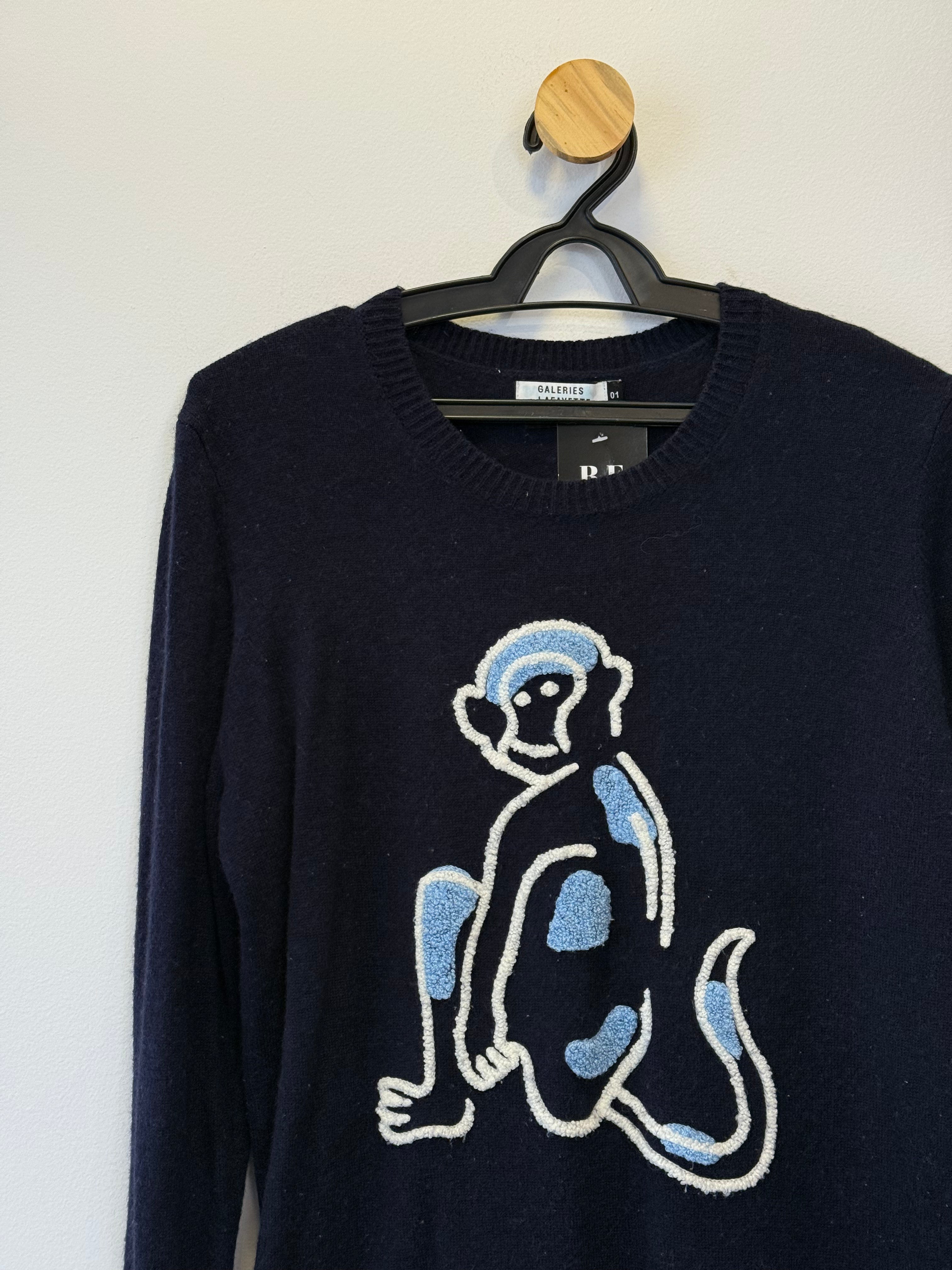 Suéter Cashmere Estampa Macaco