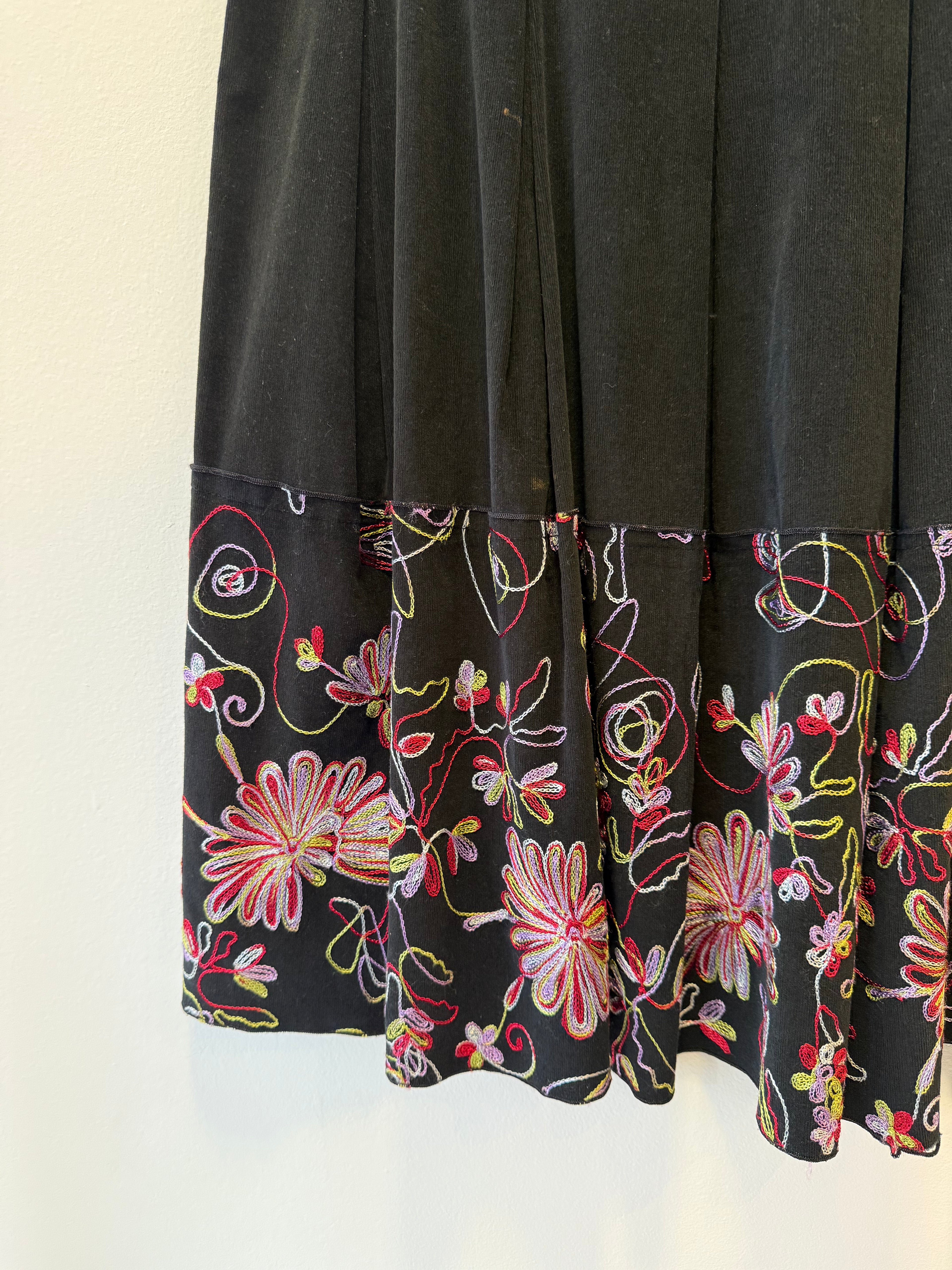 Saia Midi Godê Barra Floral