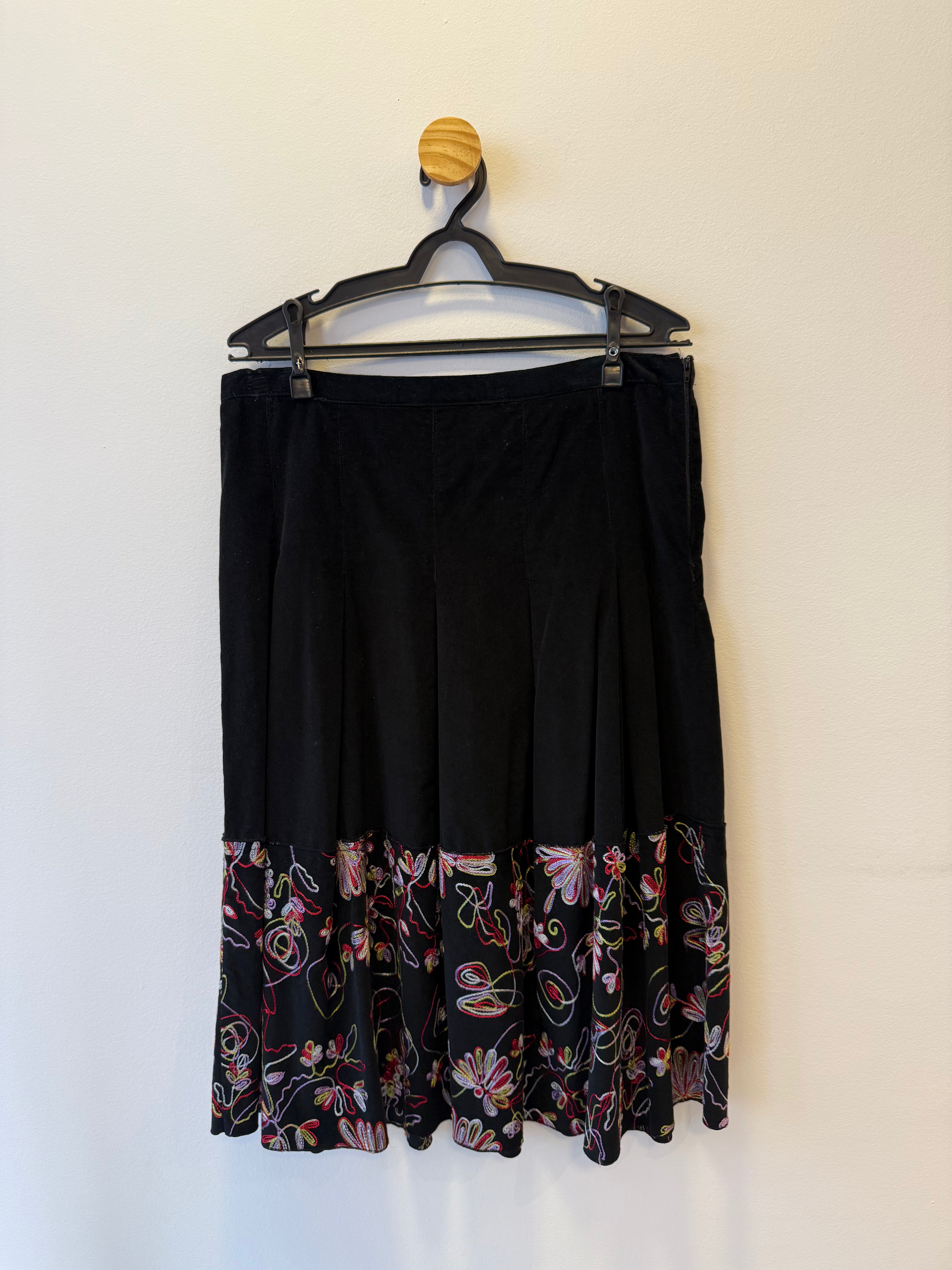 Saia Midi Godê Barra Floral