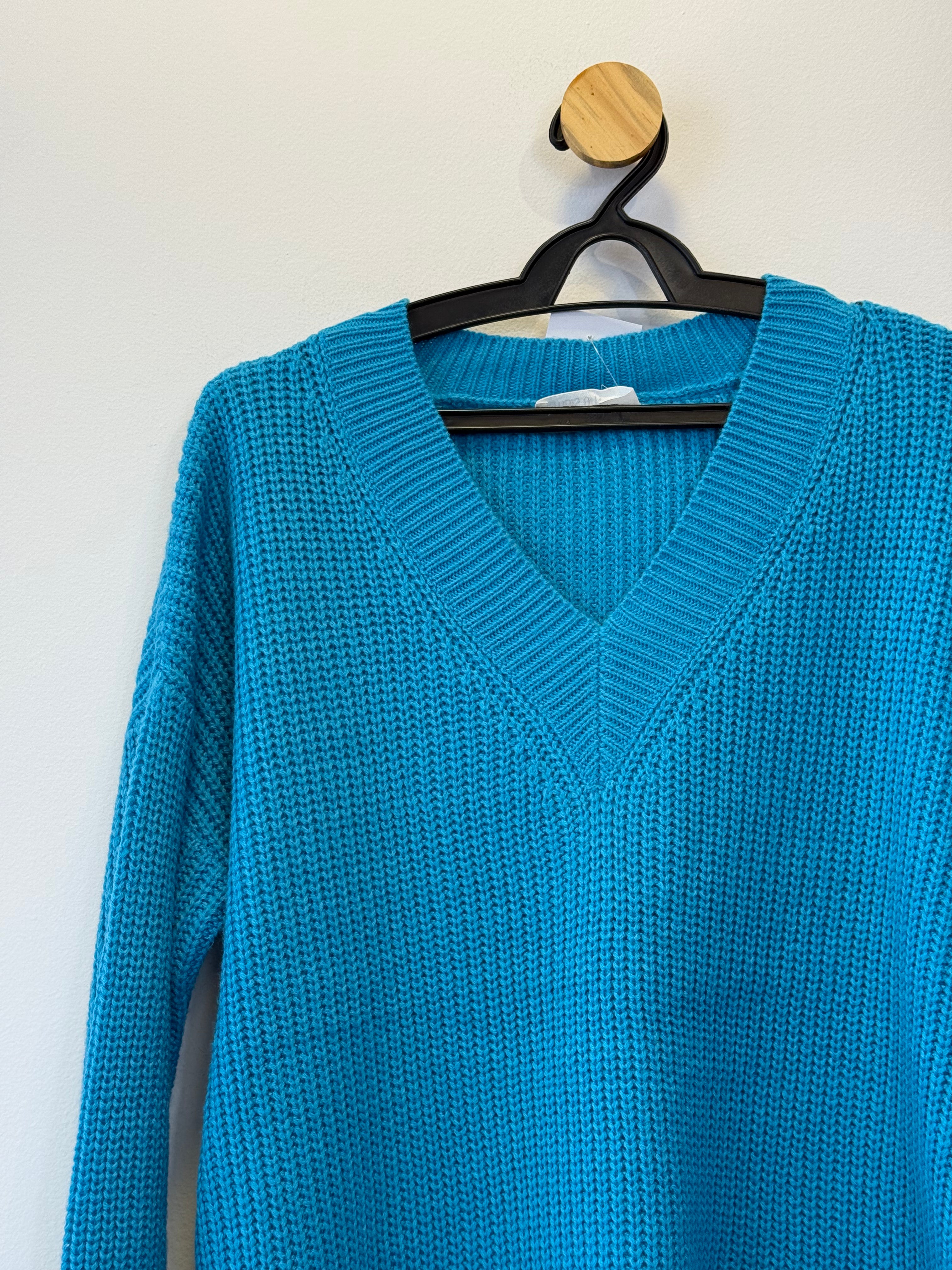 Suéter Tricot Azul Real