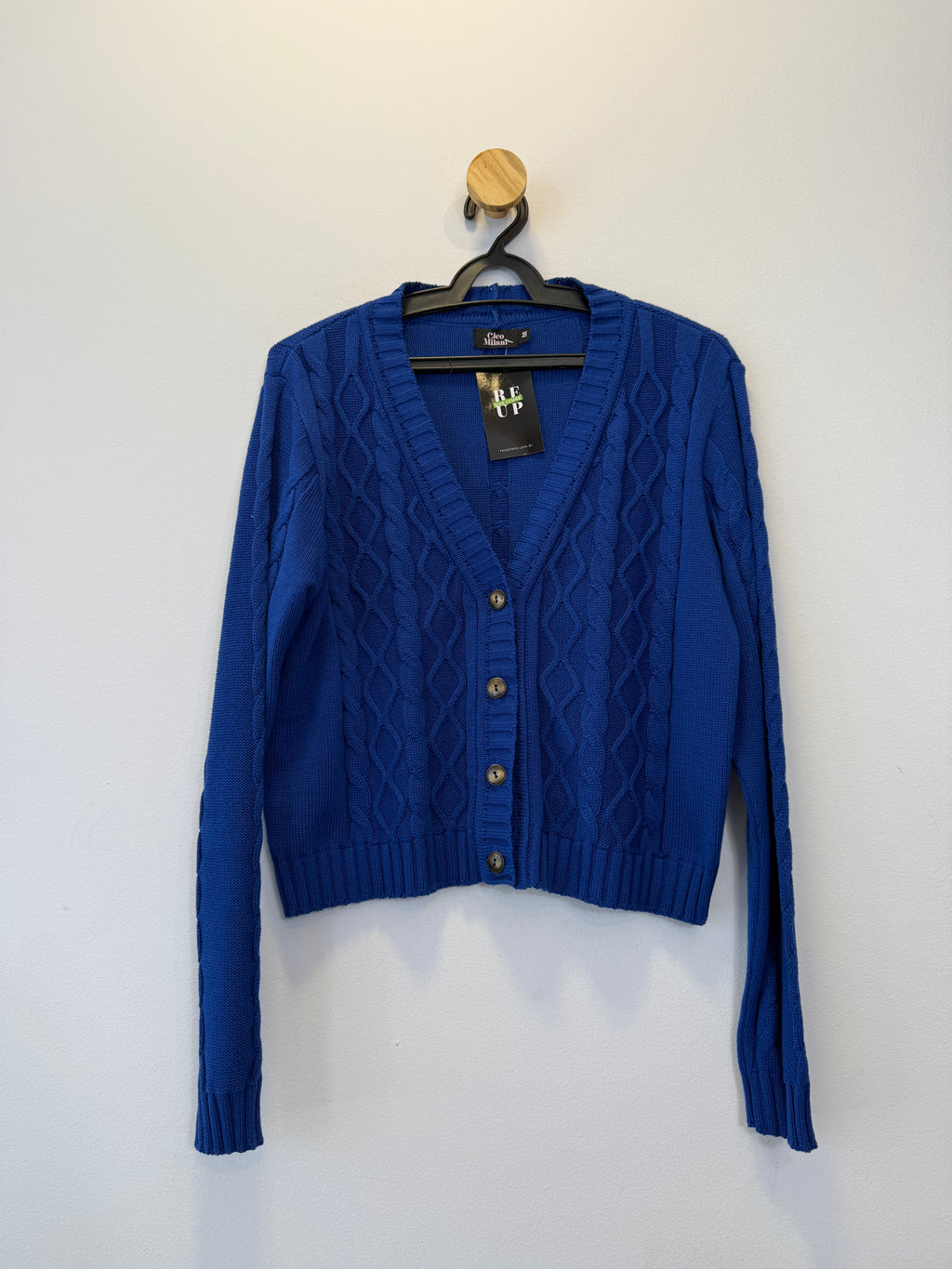 Cardigan Tricot Azul Naval