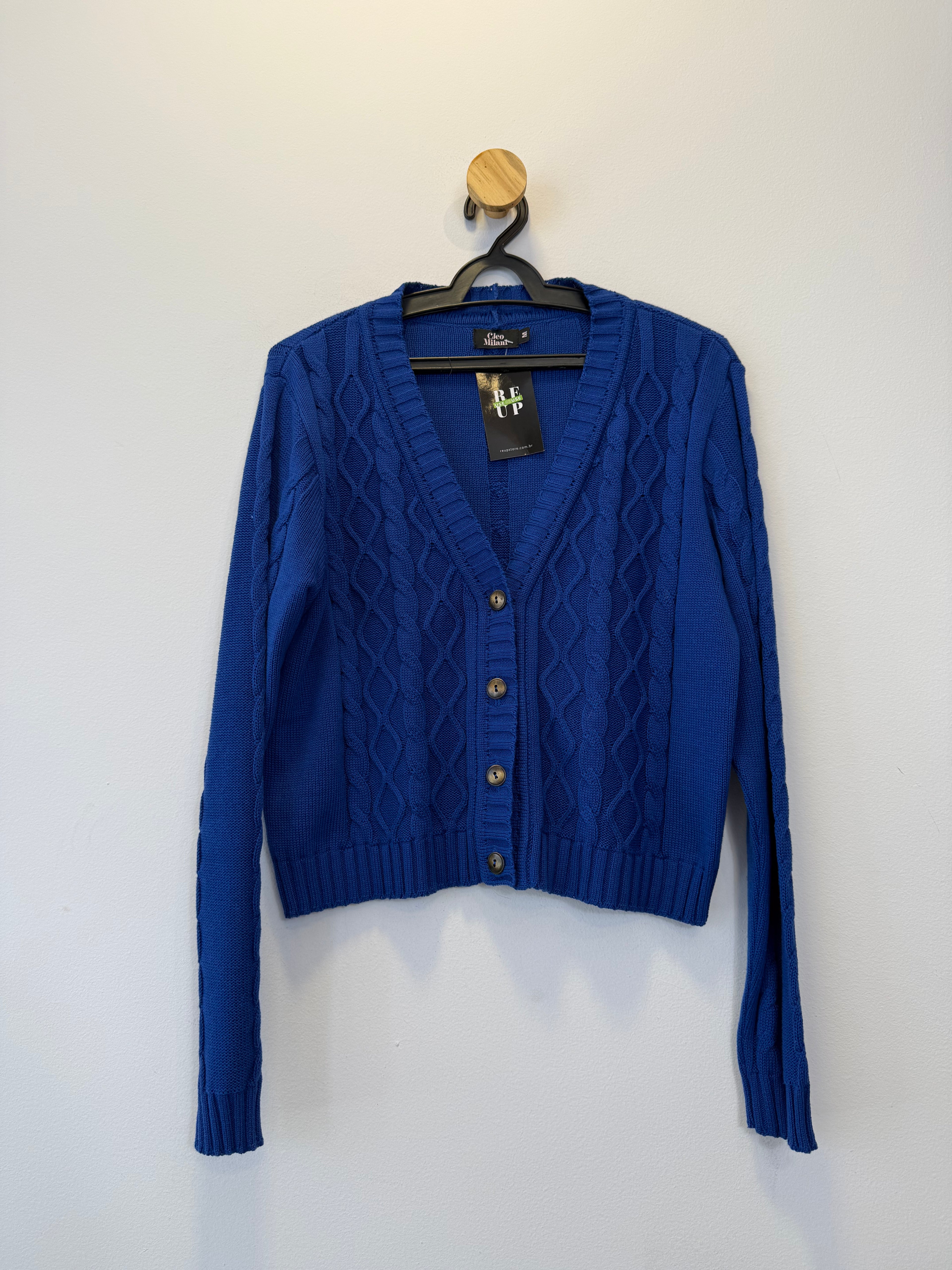 Cardigan Tricot Azul Naval