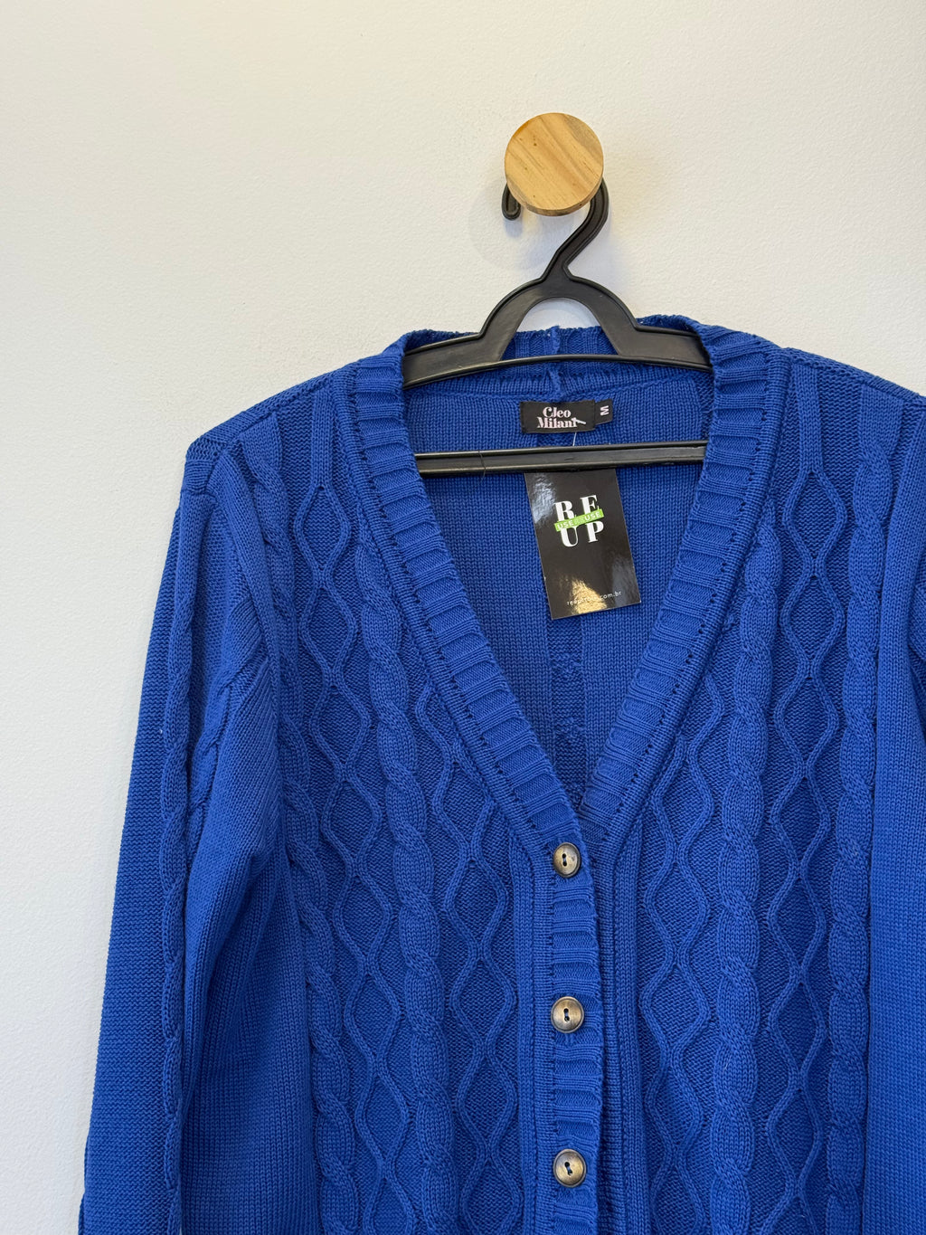 Cardigan Tricot Azul Naval