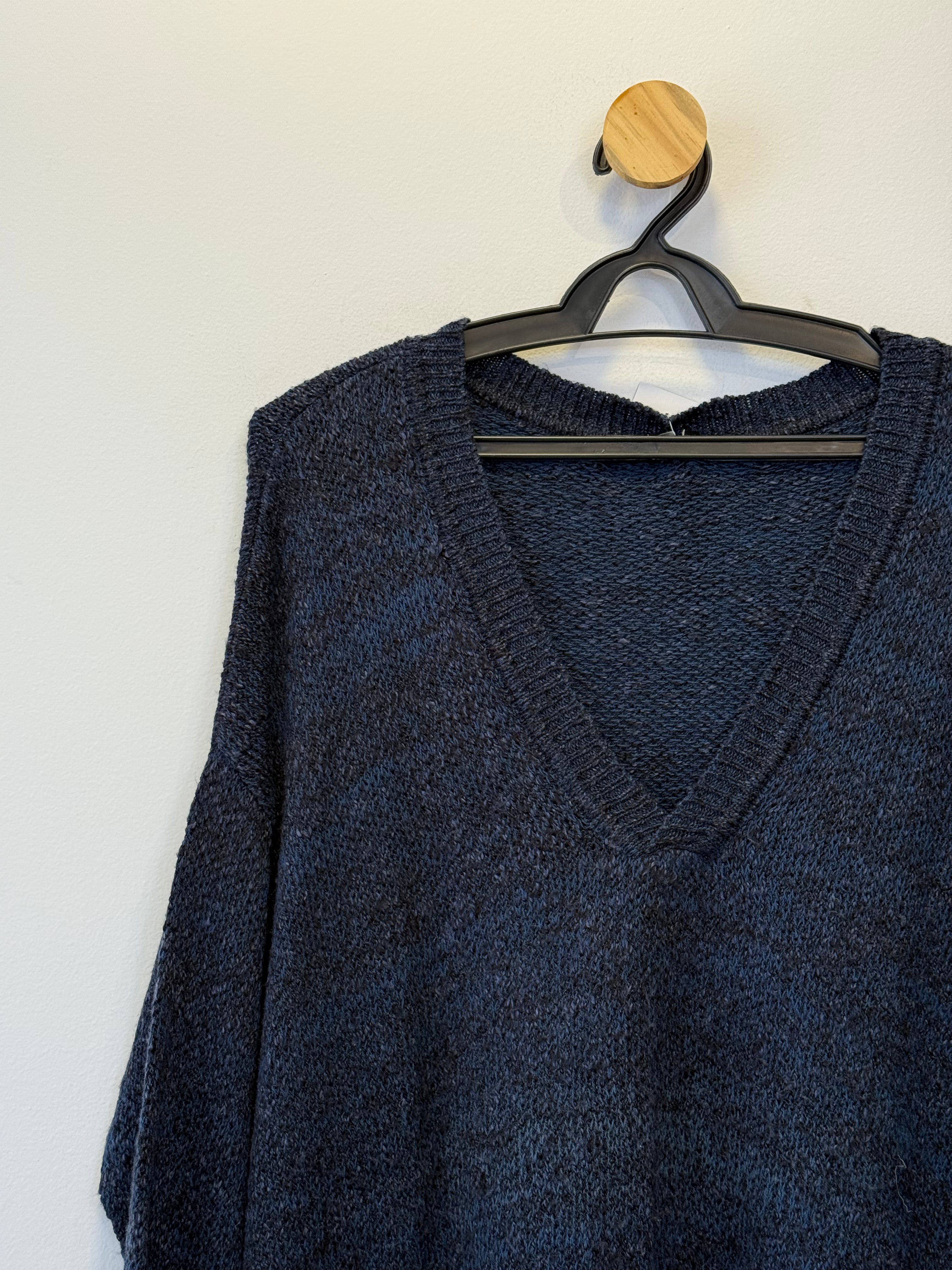 Suéter Tricot Degradê Azul