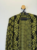 Kimono em Tricot Amarelo e Preto