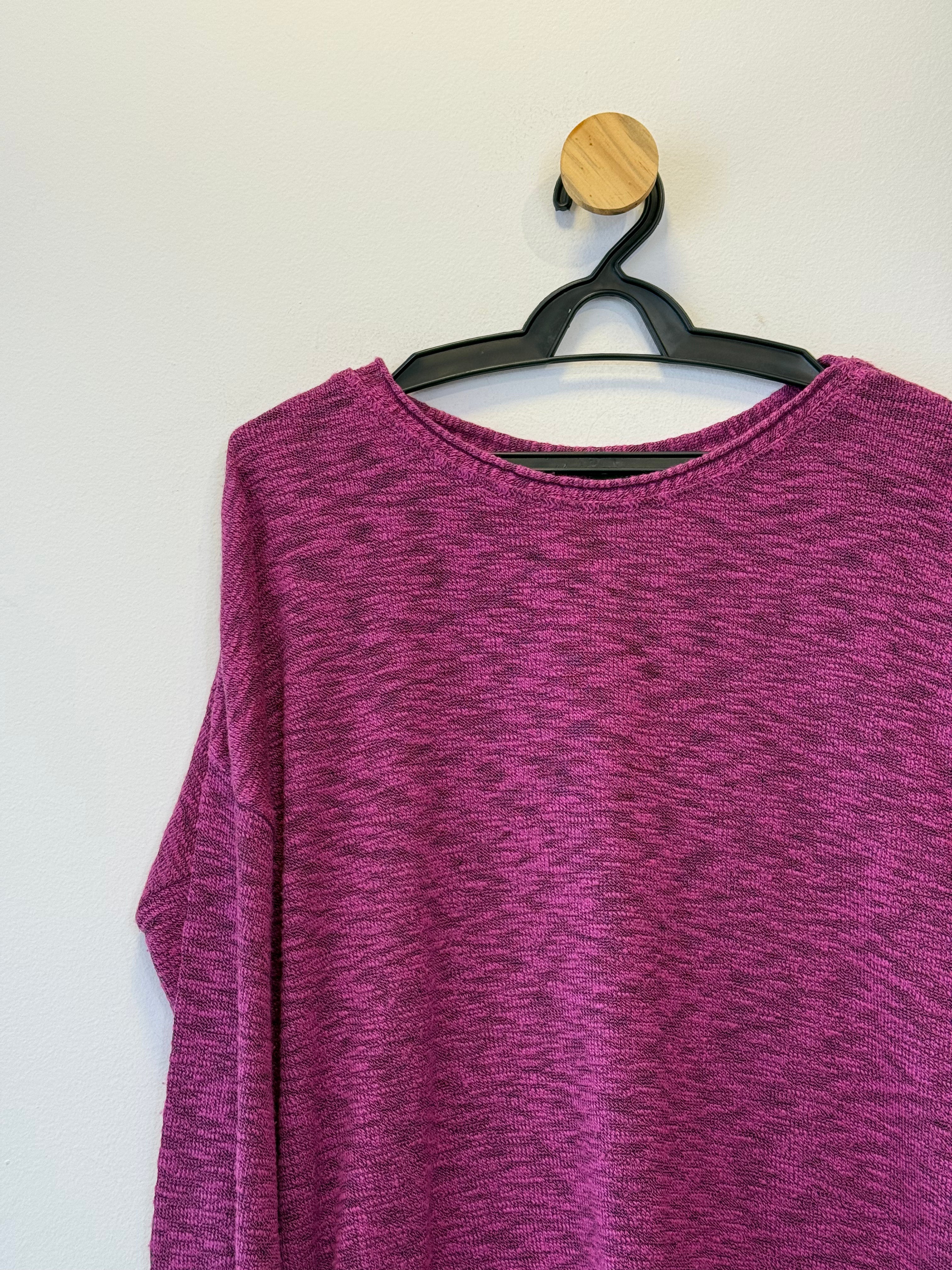 Blusa Tricot Mescla Magenta