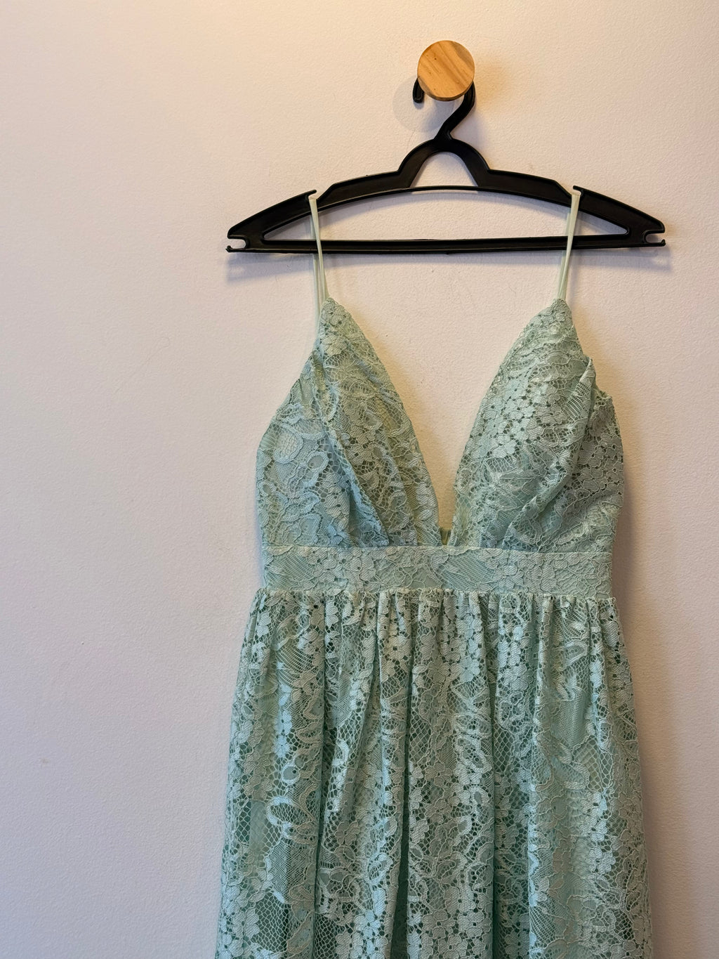Vestido Longo Verde em Renda