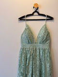 Vestido Longo Verde em Renda