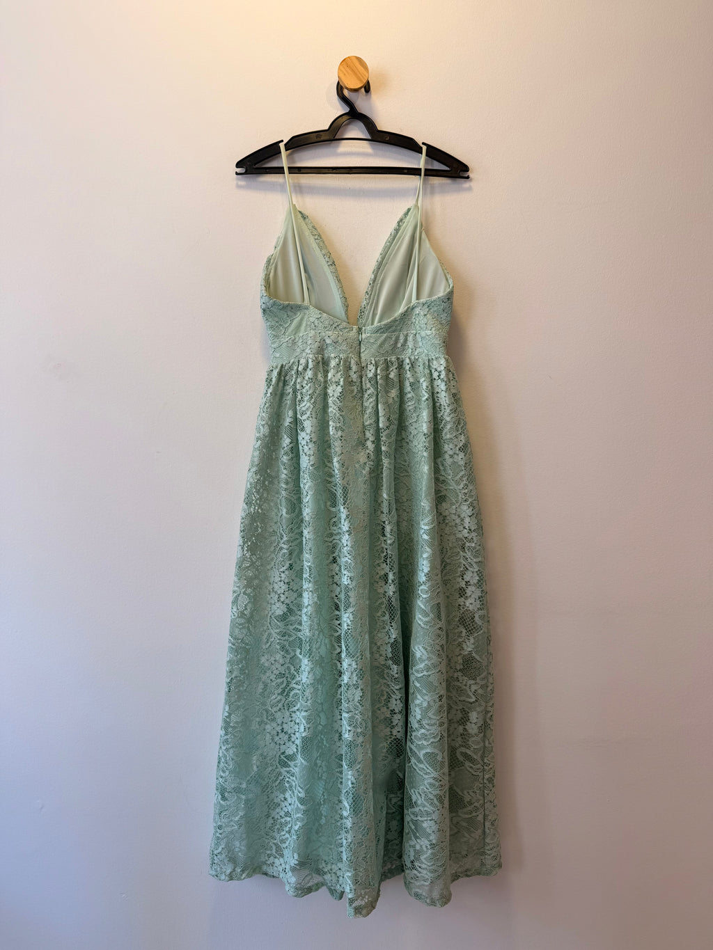 Vestido Longo Verde em Renda