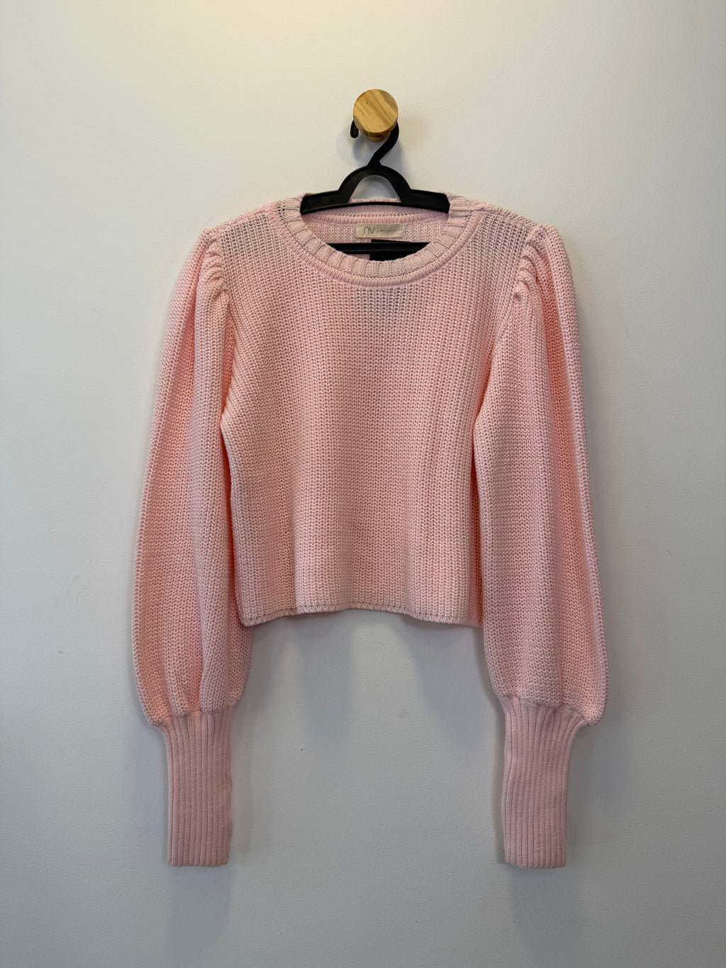 Suéter Tricot Manga Princesa Rosa Bebê