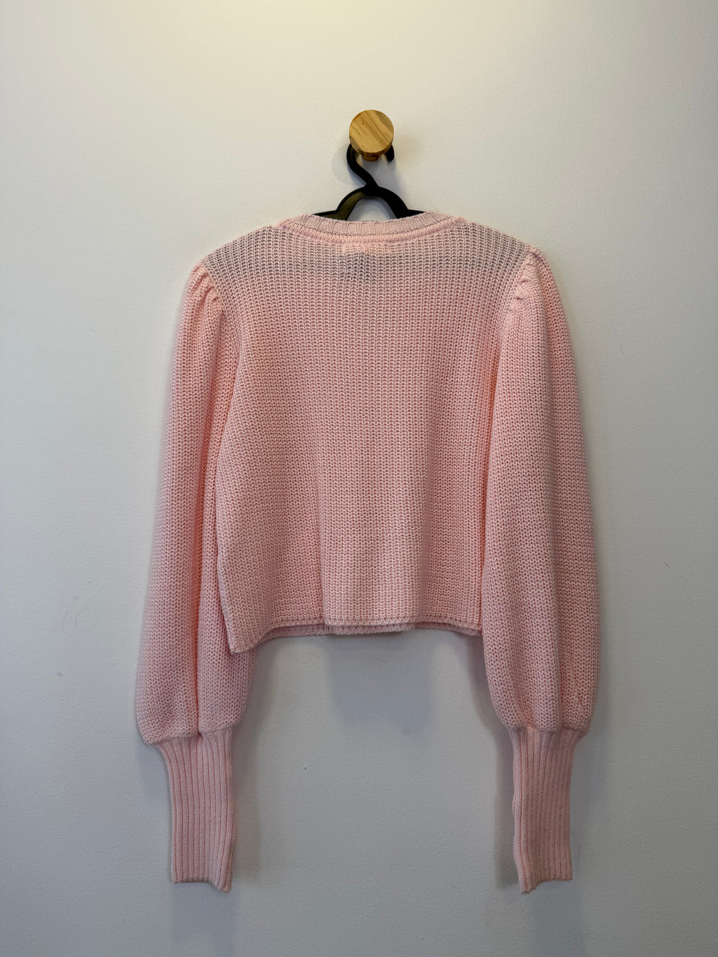 Suéter Tricot Manga Princesa Rosa Bebê