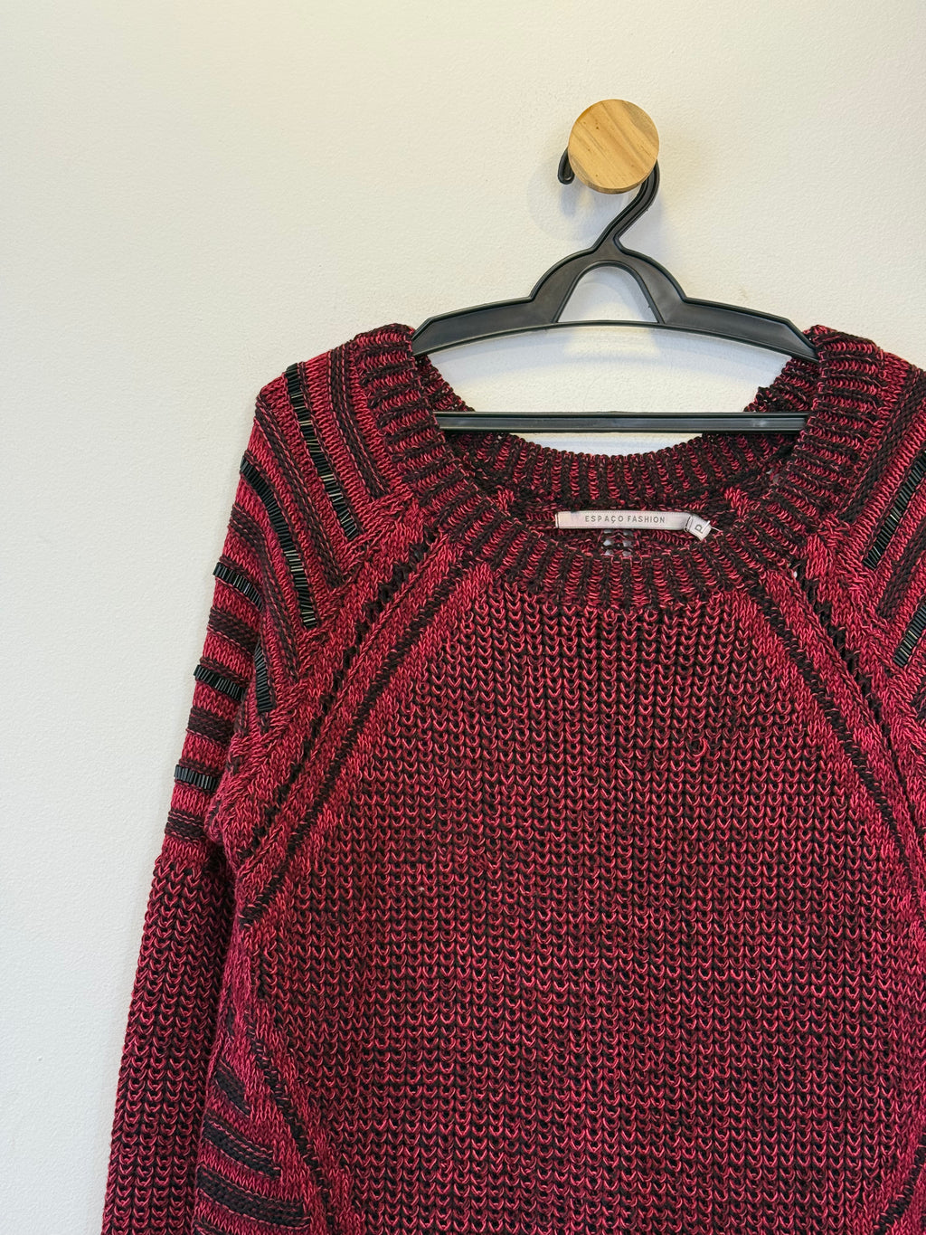 Tricot Vermelho e Preto