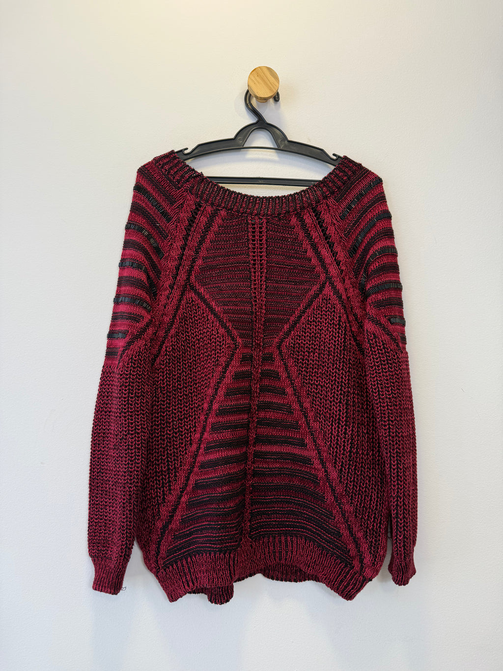 Tricot Vermelho e Preto