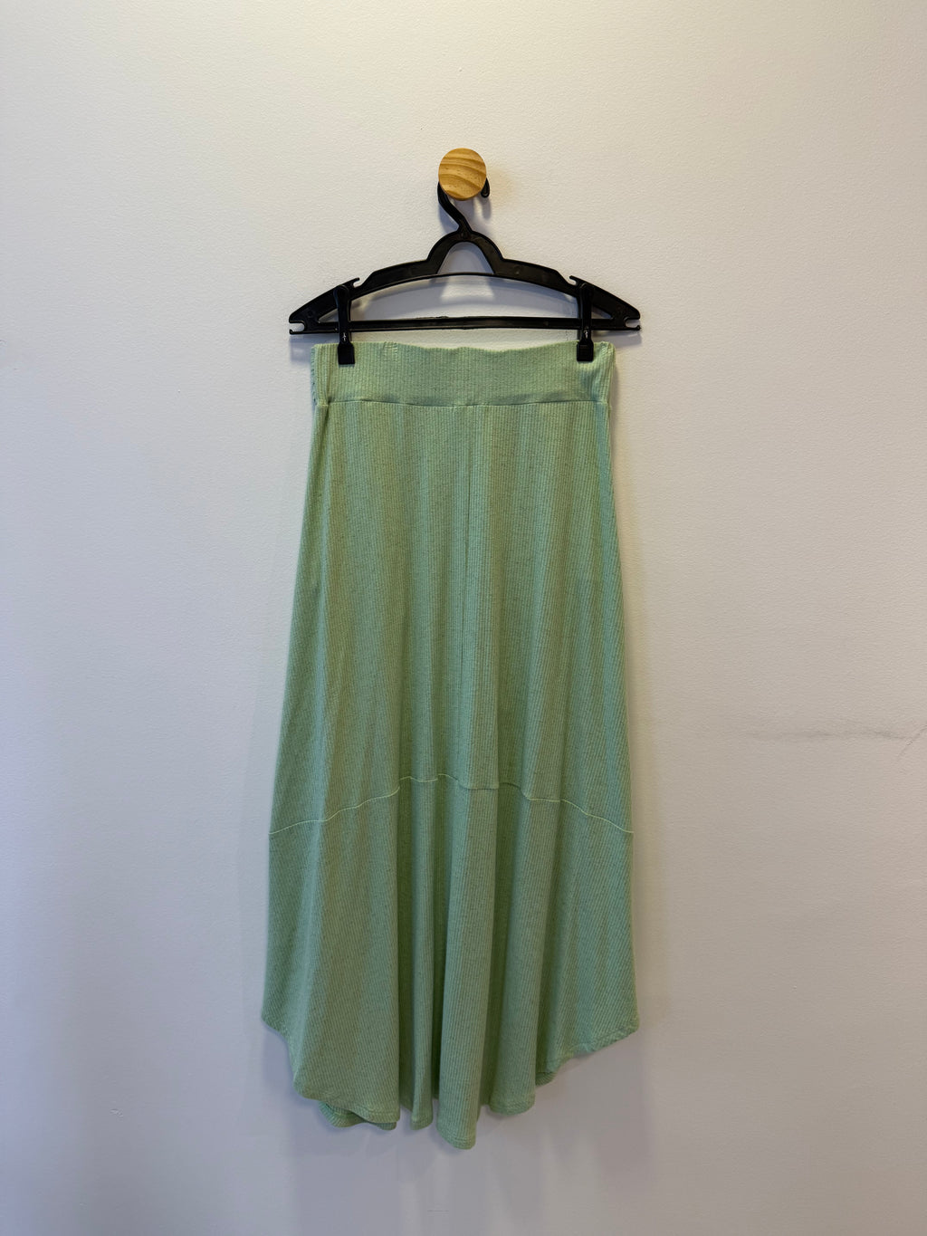 Saia Fluida Verde Cinto Macramé