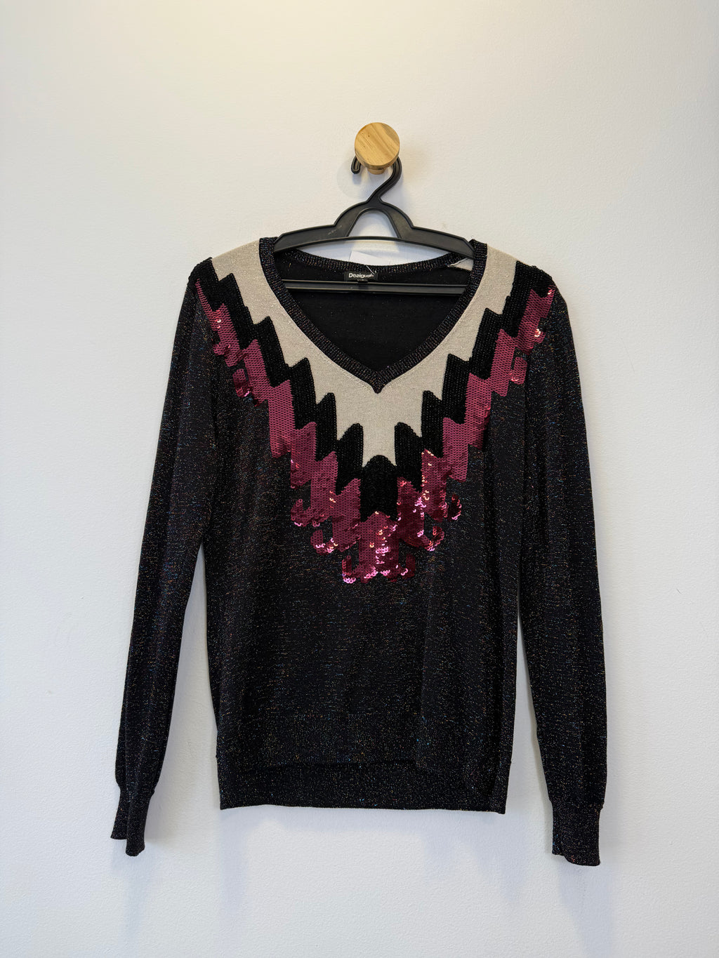 Blusa Tricot Lurex e Paetês