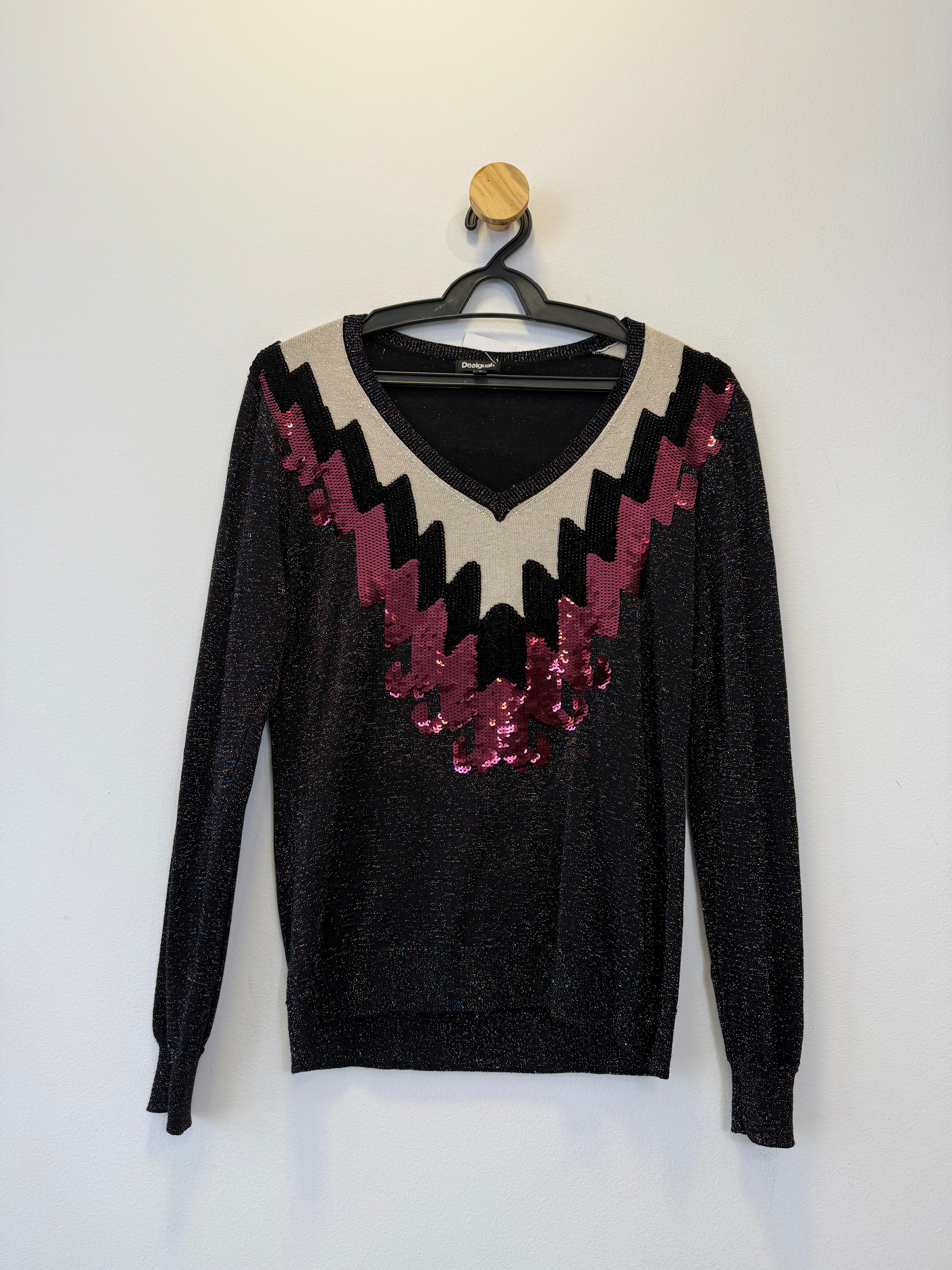 Blusa Tricot Lurex e Paetês