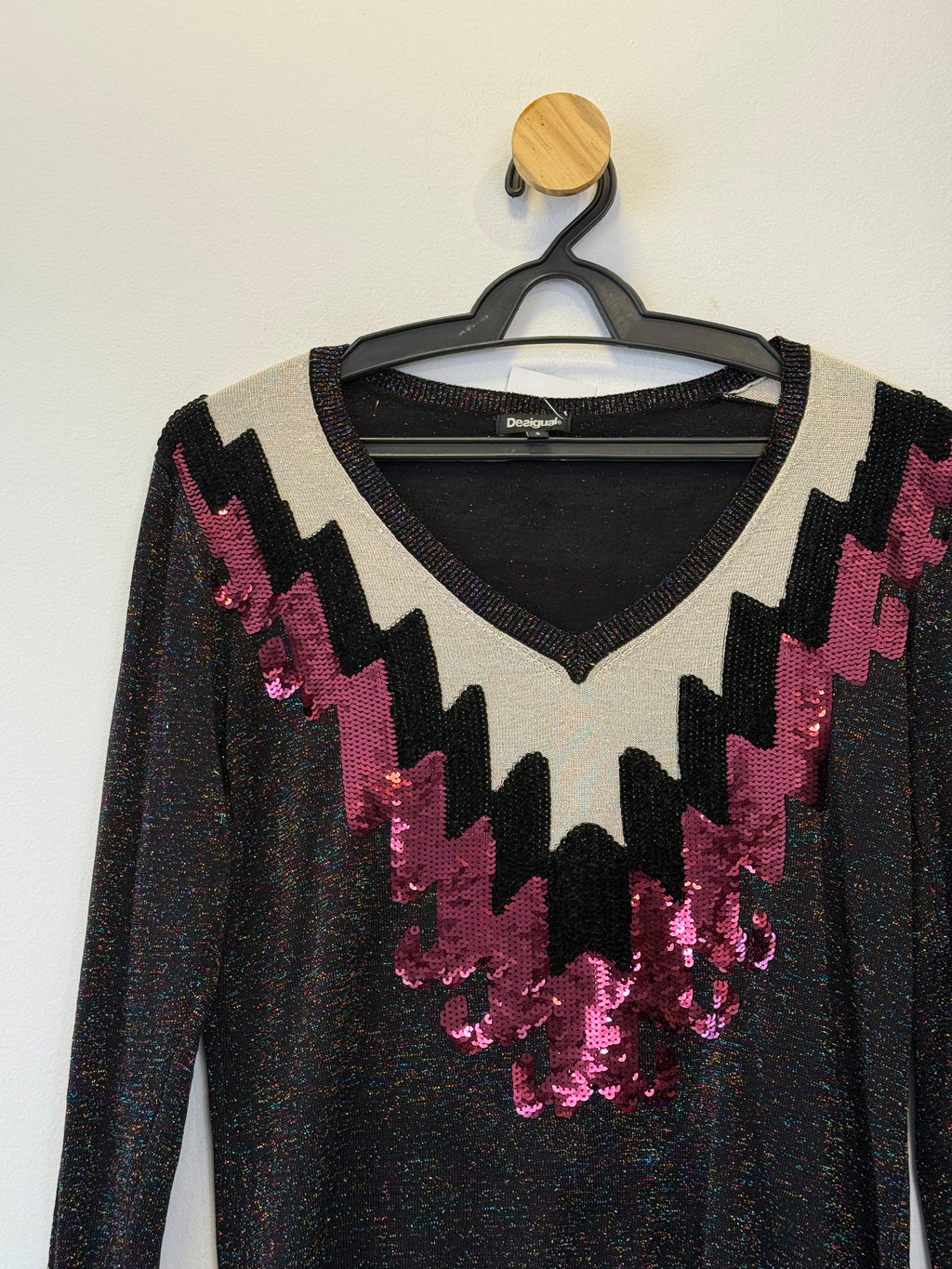 Blusa Tricot Lurex e Paetês